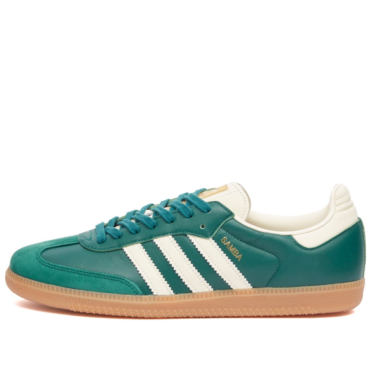 Adidas Samba OG Collegiate Green, Cream White & Gold Met