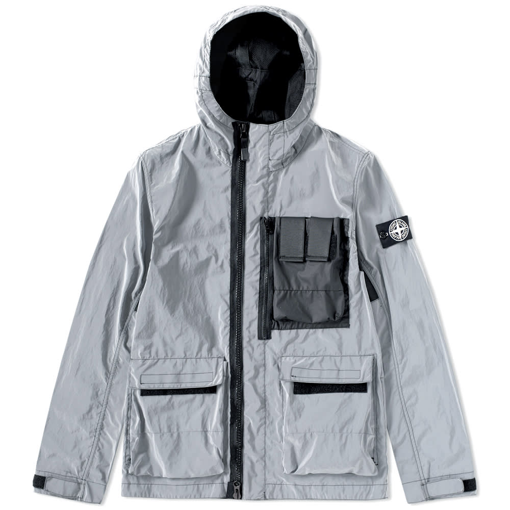 Stone Island Reflective Mussola Gommata Jacket Black END. (UK)
