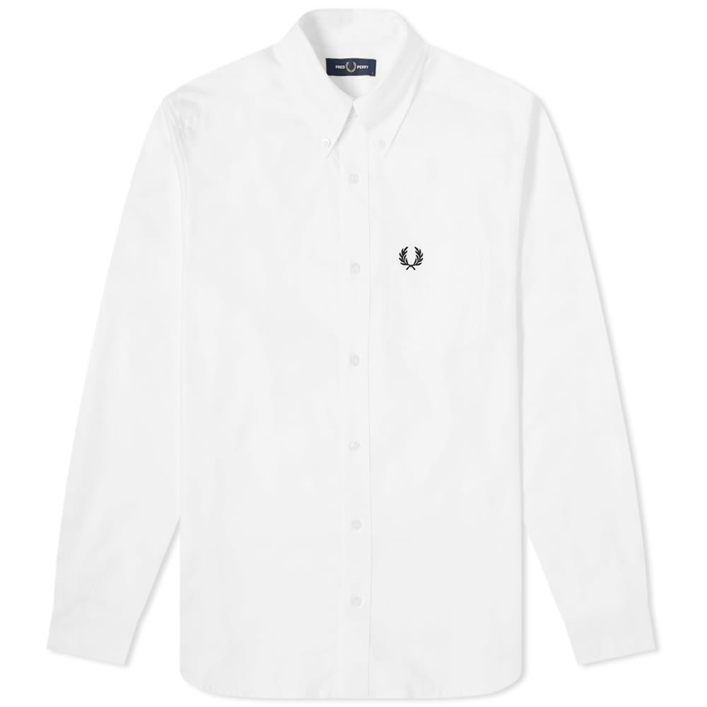 Fred Perry Authentic Button Down Oxford Shirt White End