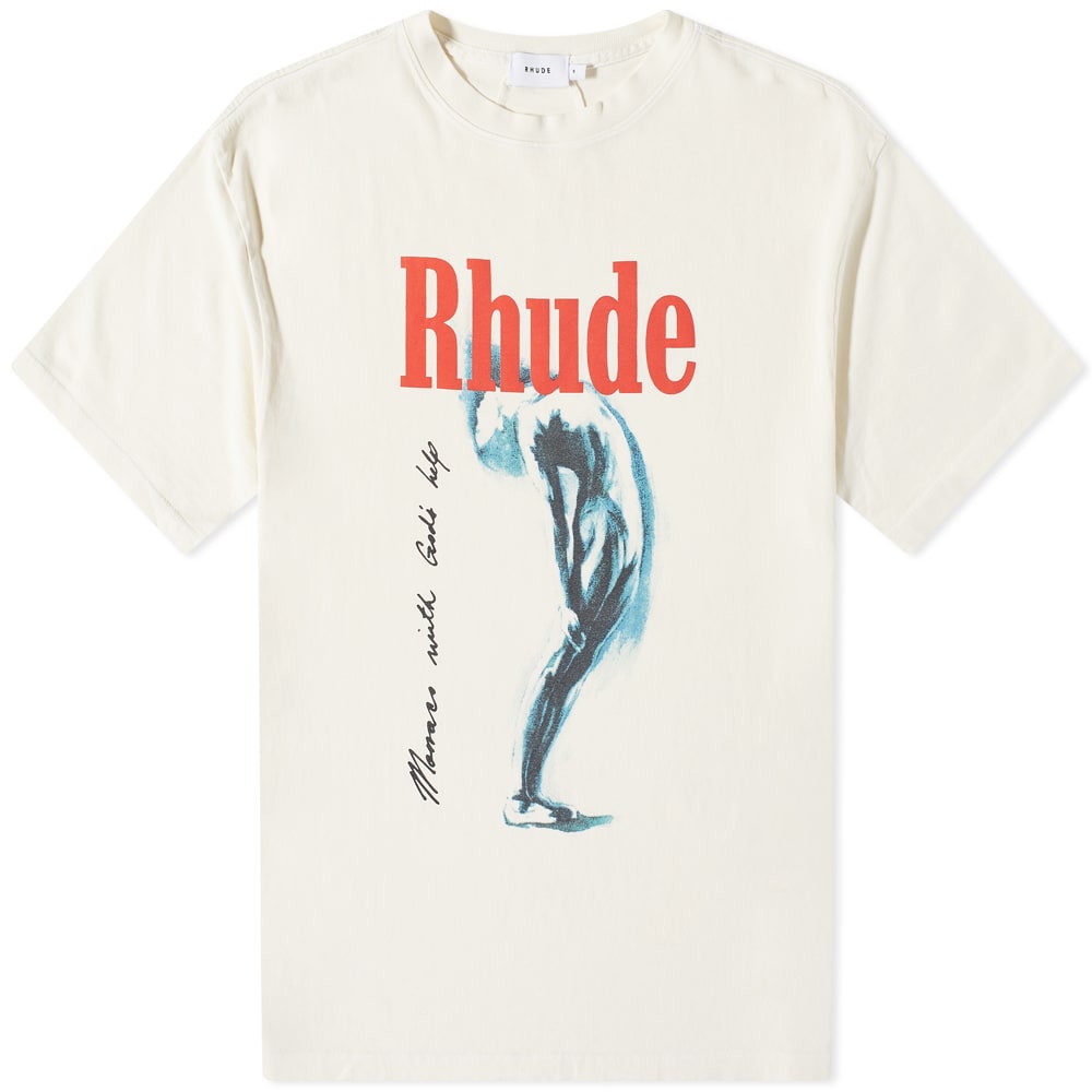 Rhude T Shirt Angel with Gods Help Men and Women