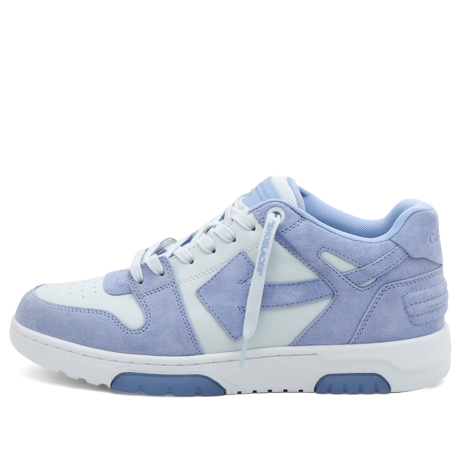 off white sneakers light blue