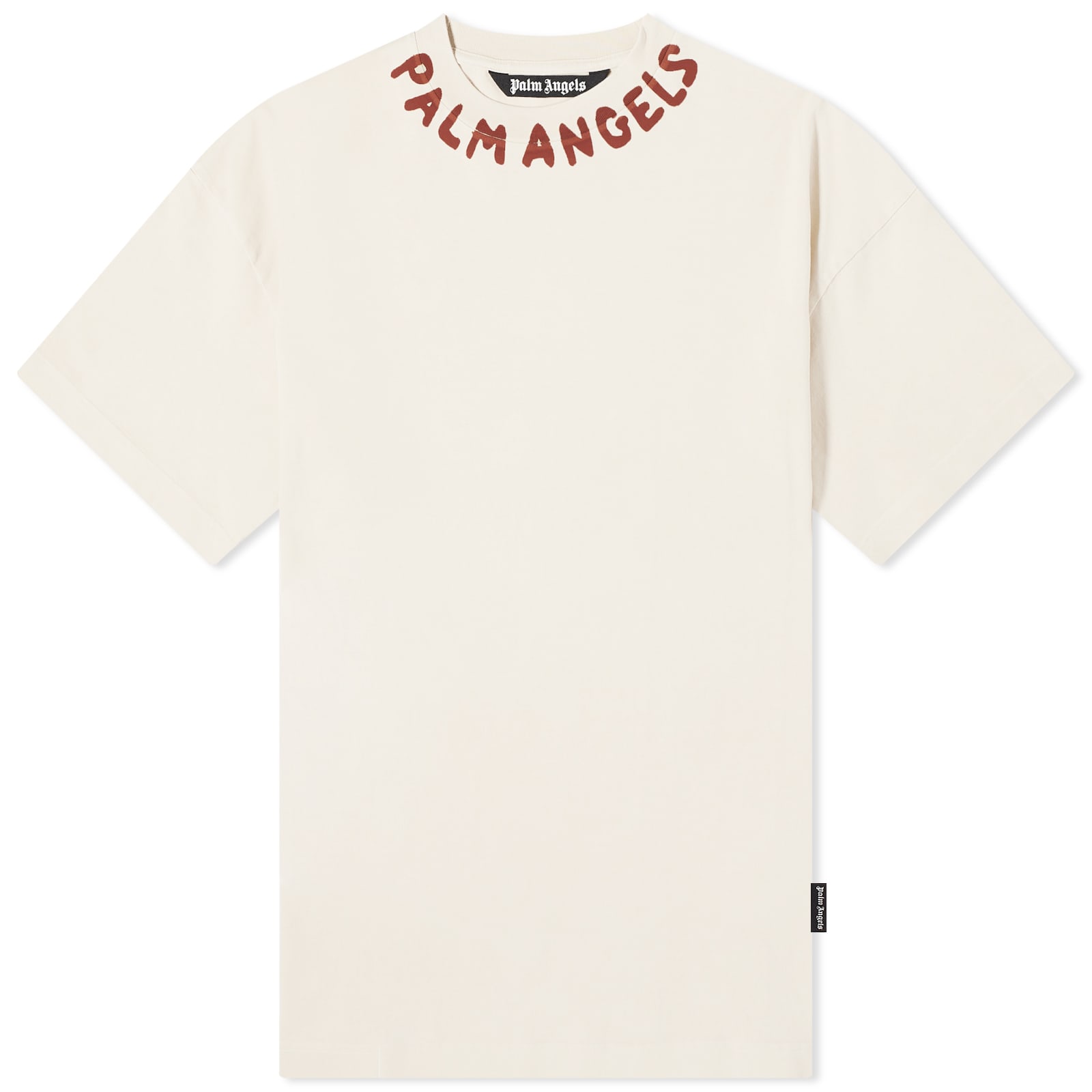 【関税無・国内発】Palm Angels / Neck Logo T-Shirt /Off White Palm Angels neck-logo T-shirt | White | FARFETCH