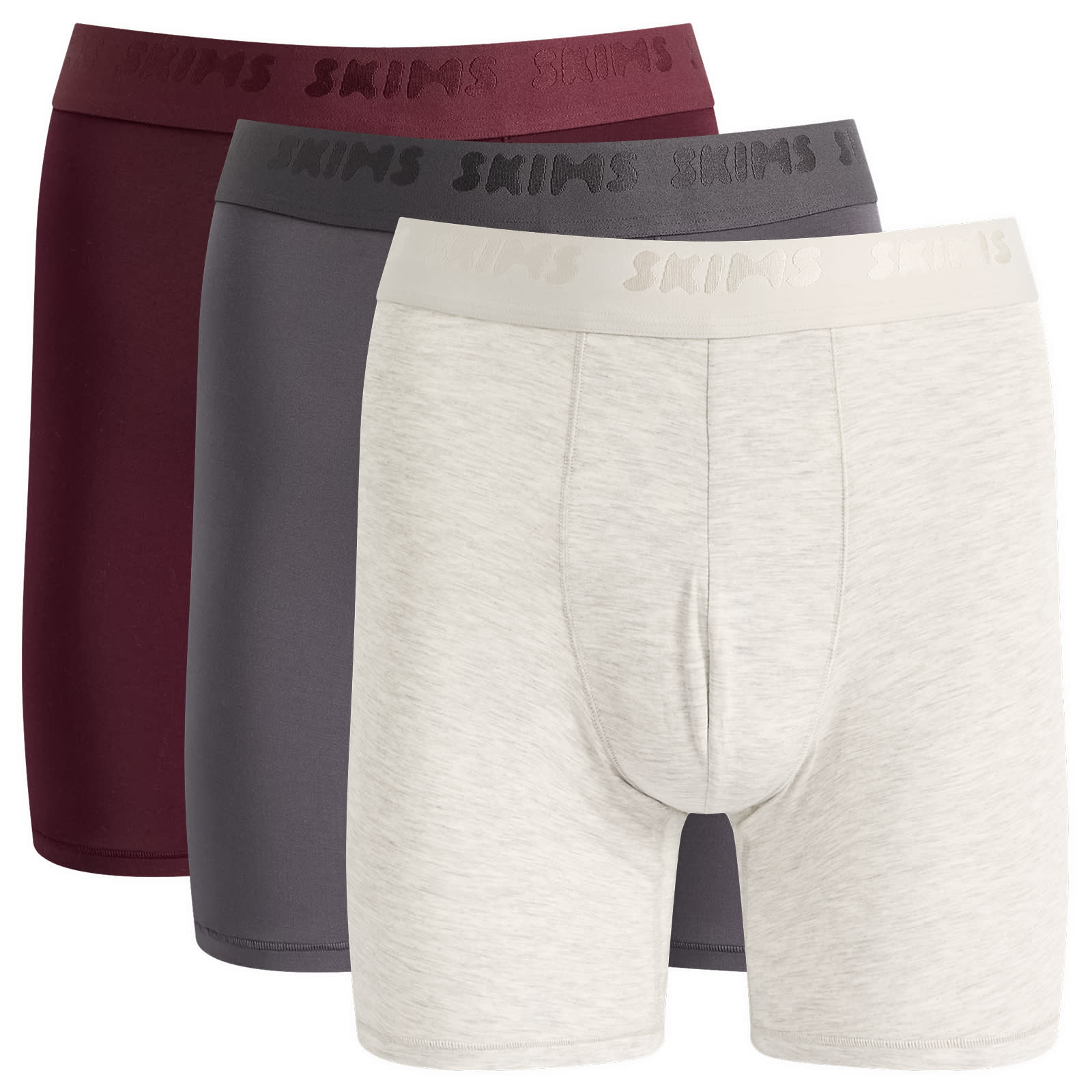 SKIMS Men’s Stretch Boxer Brief 5″ – 3-Pack Raven Multi