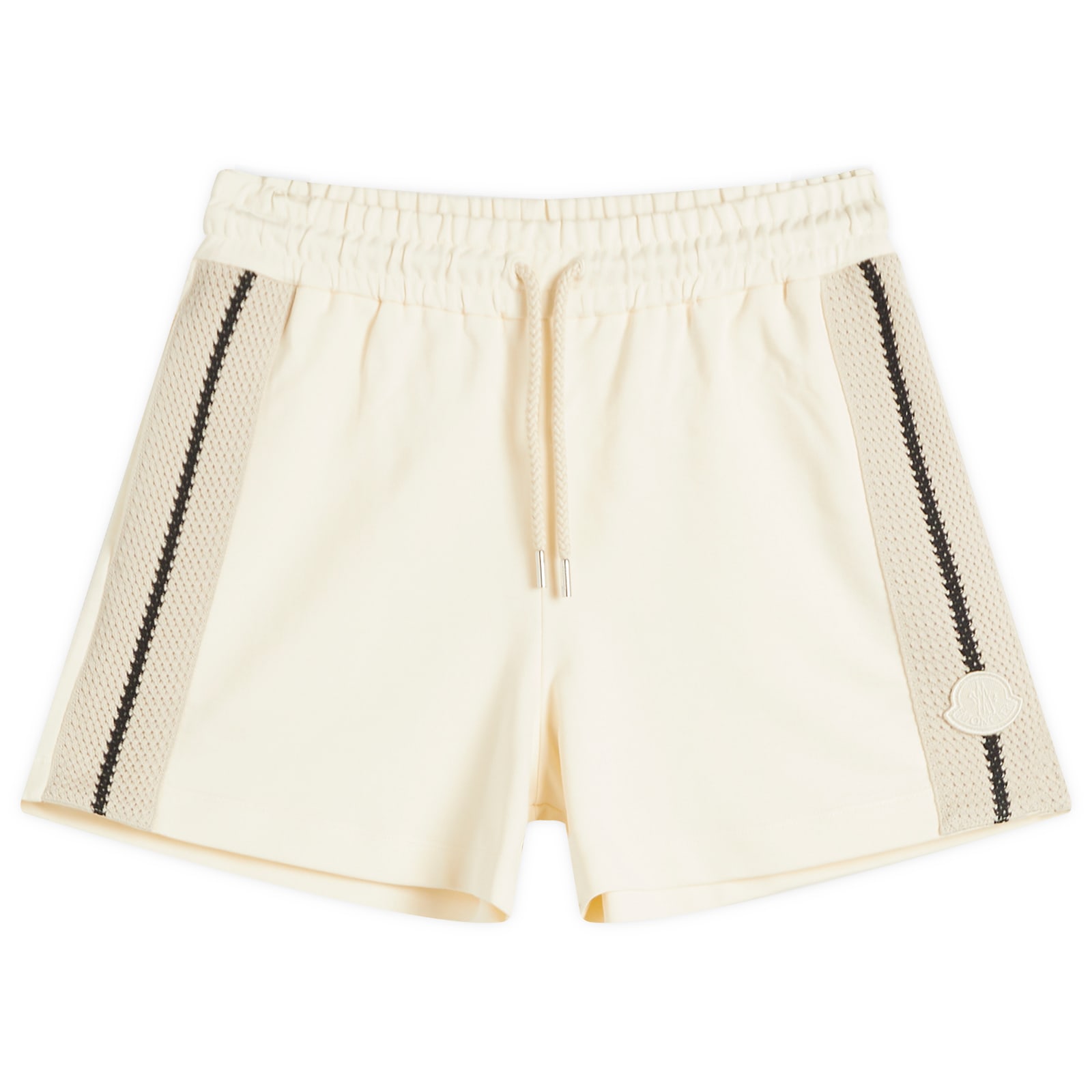 Moncler Women's Beige Crochet Trim Sweat Shorts