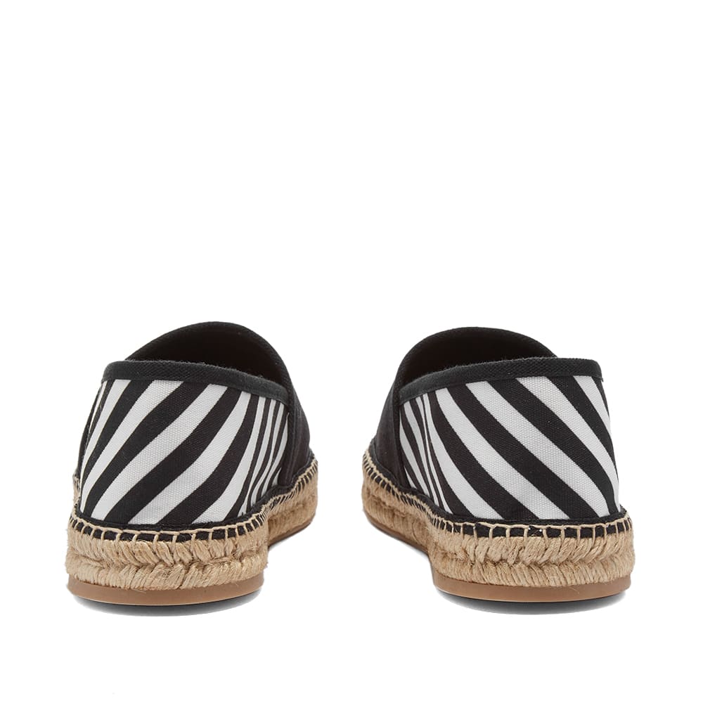 Off-White Espadrille Stripes Canvas Black & White END.