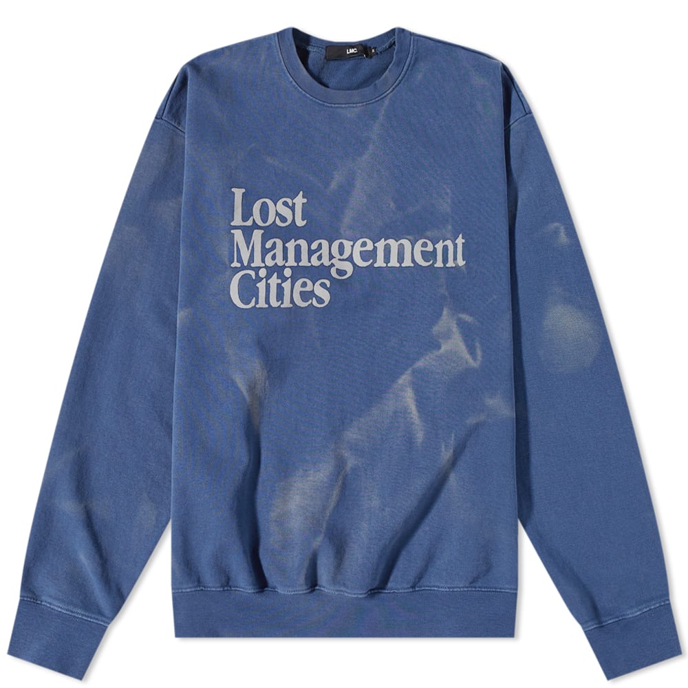 ★2022SS新作★LMC★SUN BLEACHED SERIF SWEATSHIRT LMC Sun Bleached Serif Crew Sweat Navy | END. (US)