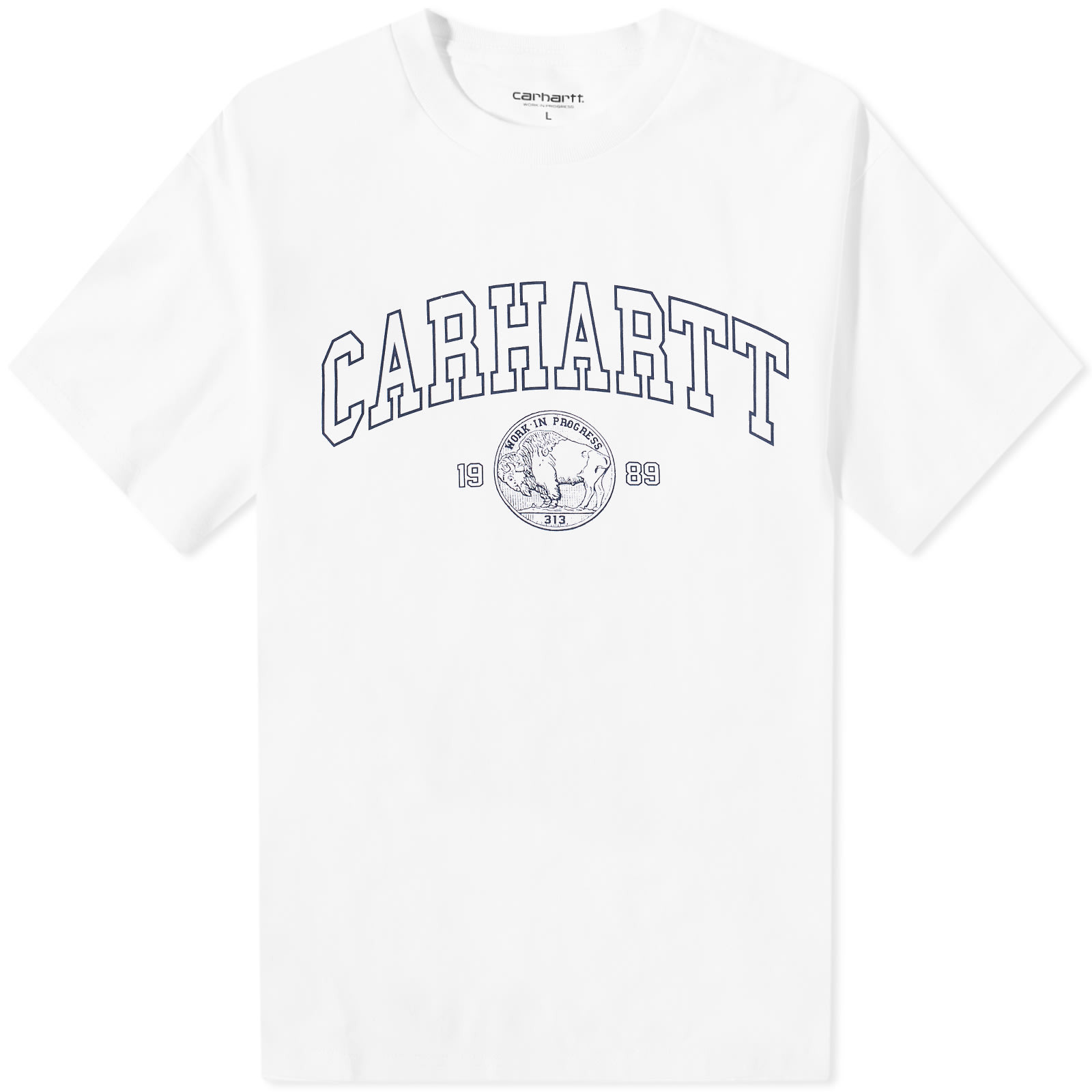 Carhartt WIP Coin T Shirt White Atom Blue END Carhartt WIP Coin T Shirt White Atom Blue END