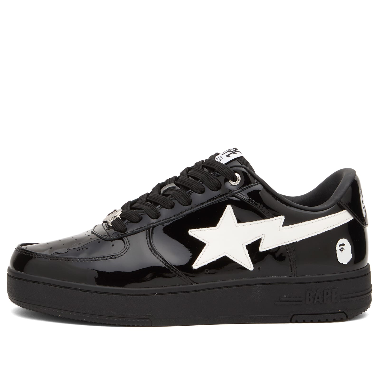 A Bathing Ape Men's Skull Sta #2 Sneaker Black - Curated Menswear
