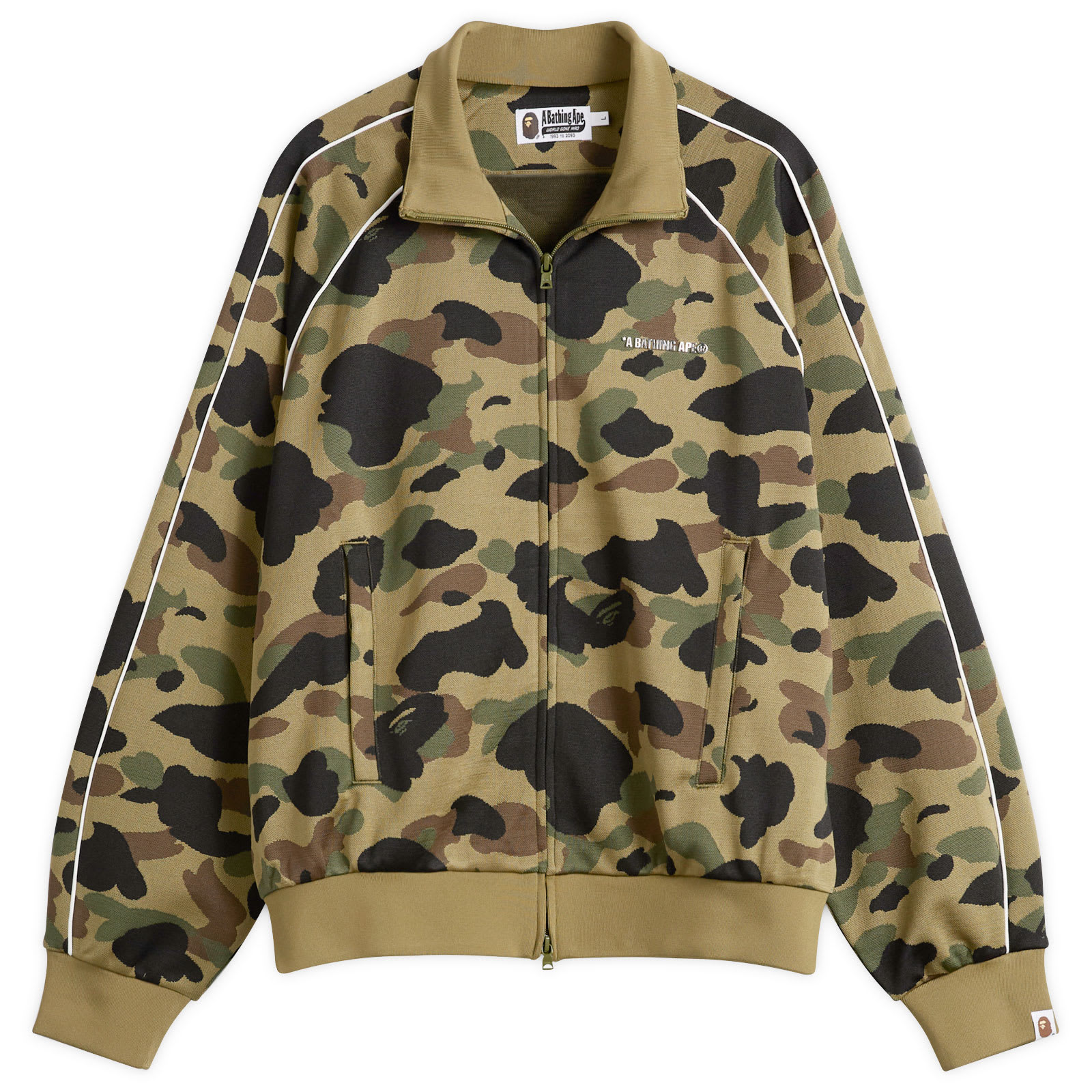 A Bathing Ape Men's Laminated Camo Snowboard Jacket Black