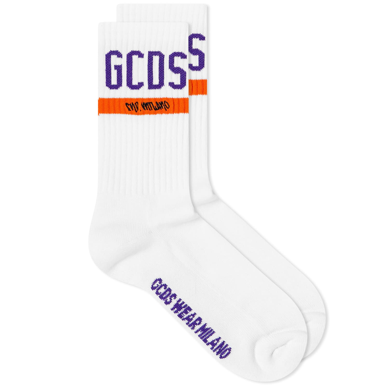 GCDS Milano Logo Sock White END. (US)
