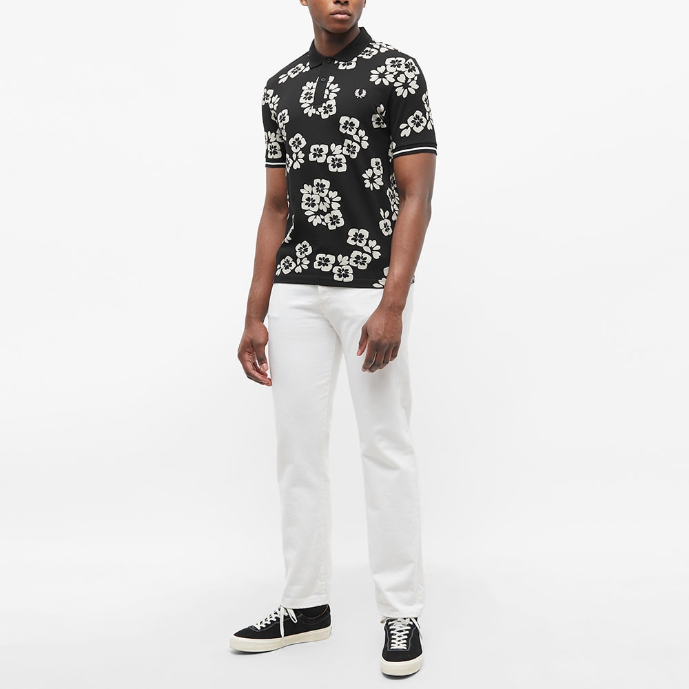 Fred Perry Floral Print Polo Shirt 