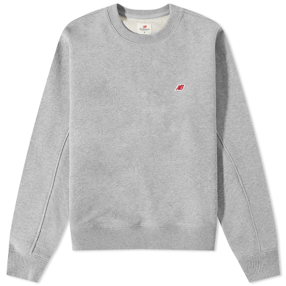 New Balance Made In Usa Crew Sweat Athletic Grey Extra Large