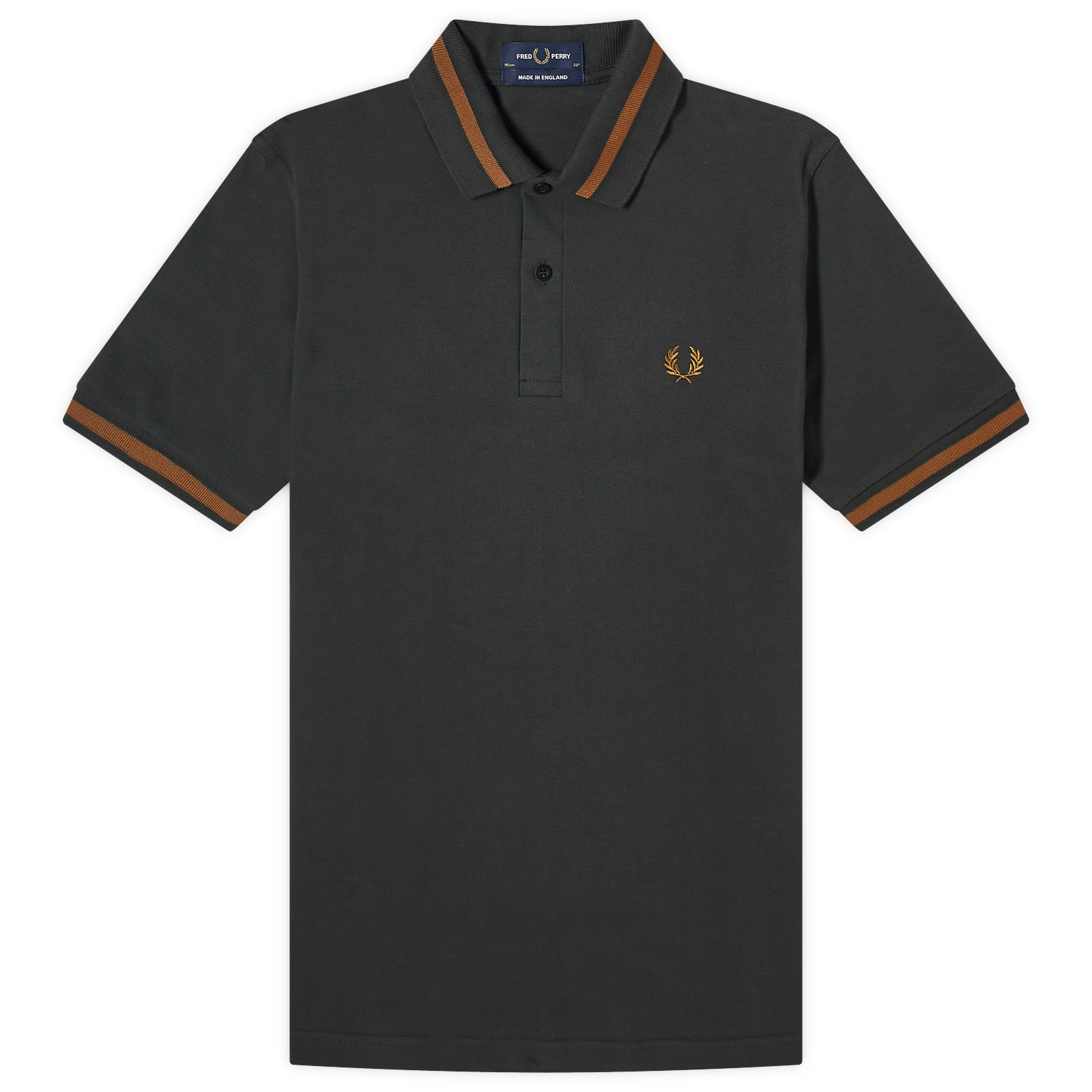 ■FRED PERRY■ M2 Single Tip Fred Perry Shirt Dark Caramel N Fred Perry Original Single Tipped Polo Night Green & Dark