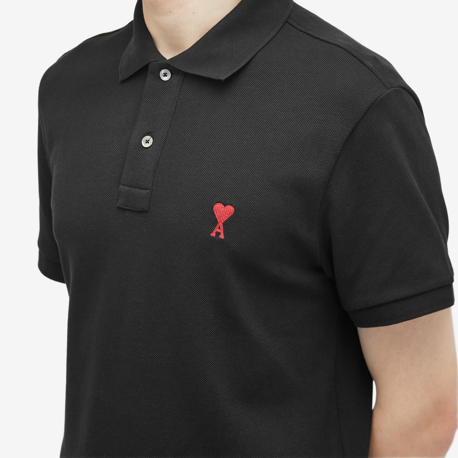 AMI AMI Paris Small A Heart Polo - Polo Shirts - Free AMI AMI Paris Small A Heart Polo - Polo Shirts - Free