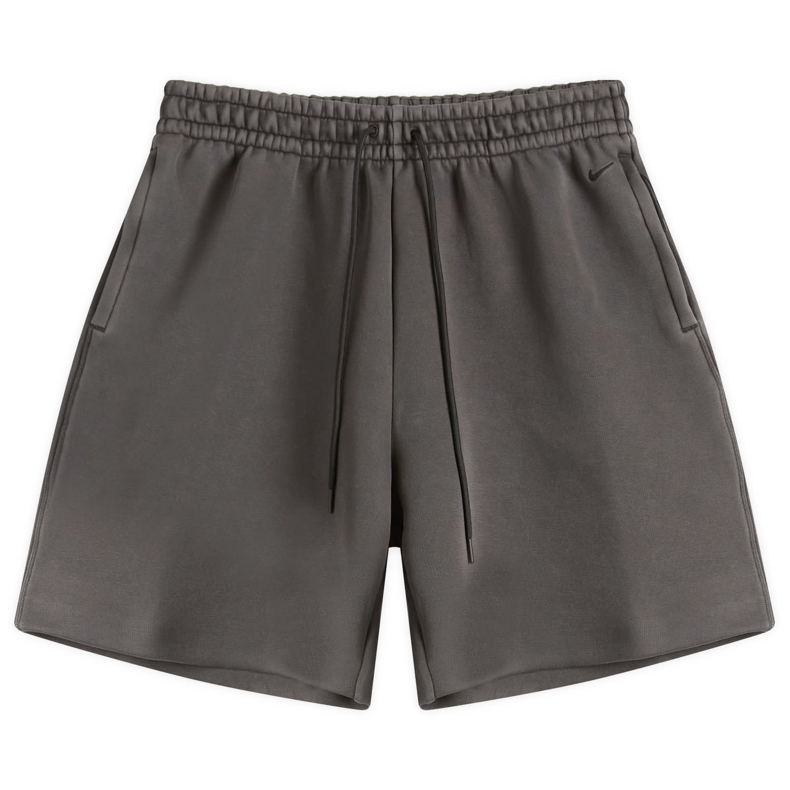 white tech fleece shorts