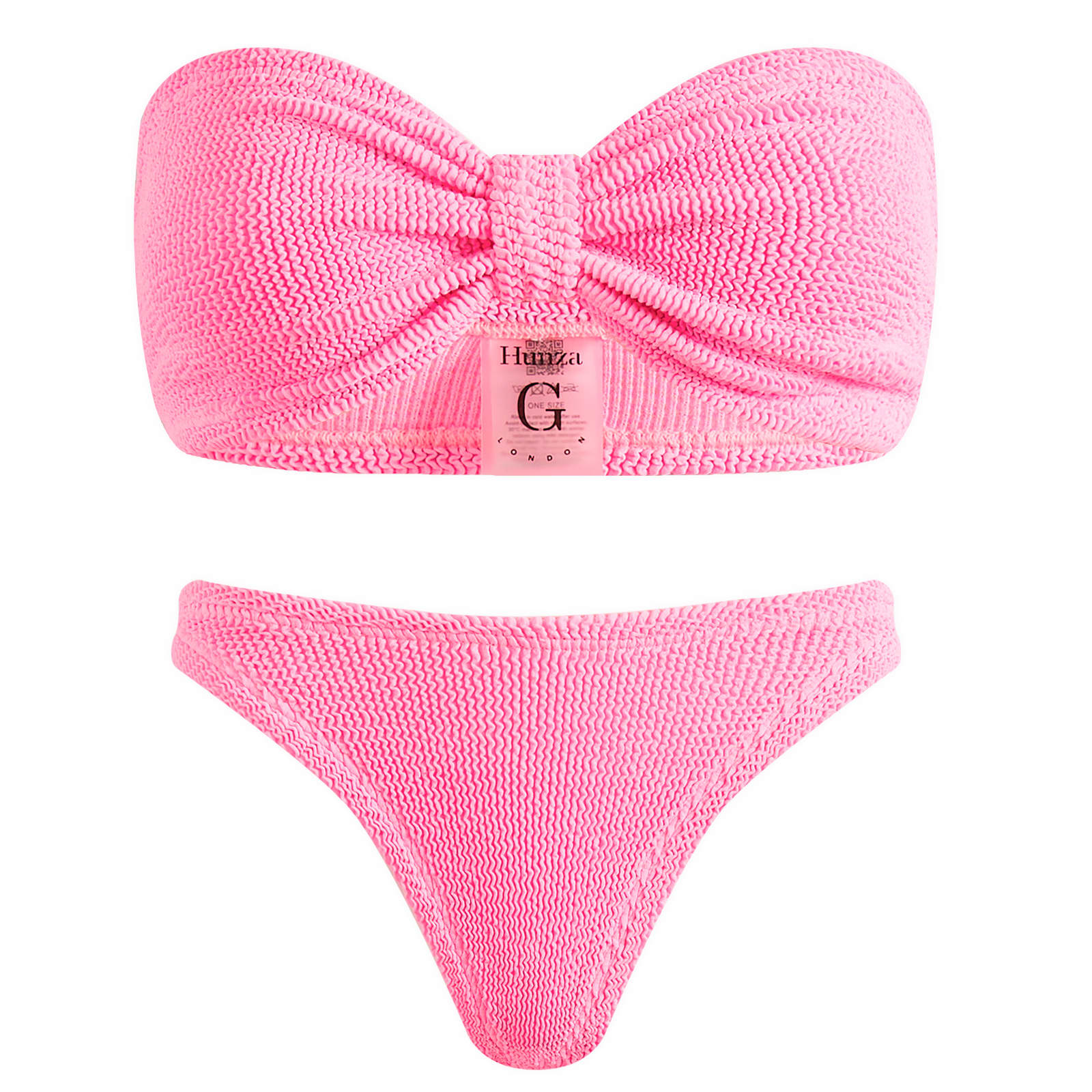 Hunza G Tina Bandeau Bikini Bubblegum | END. (US)