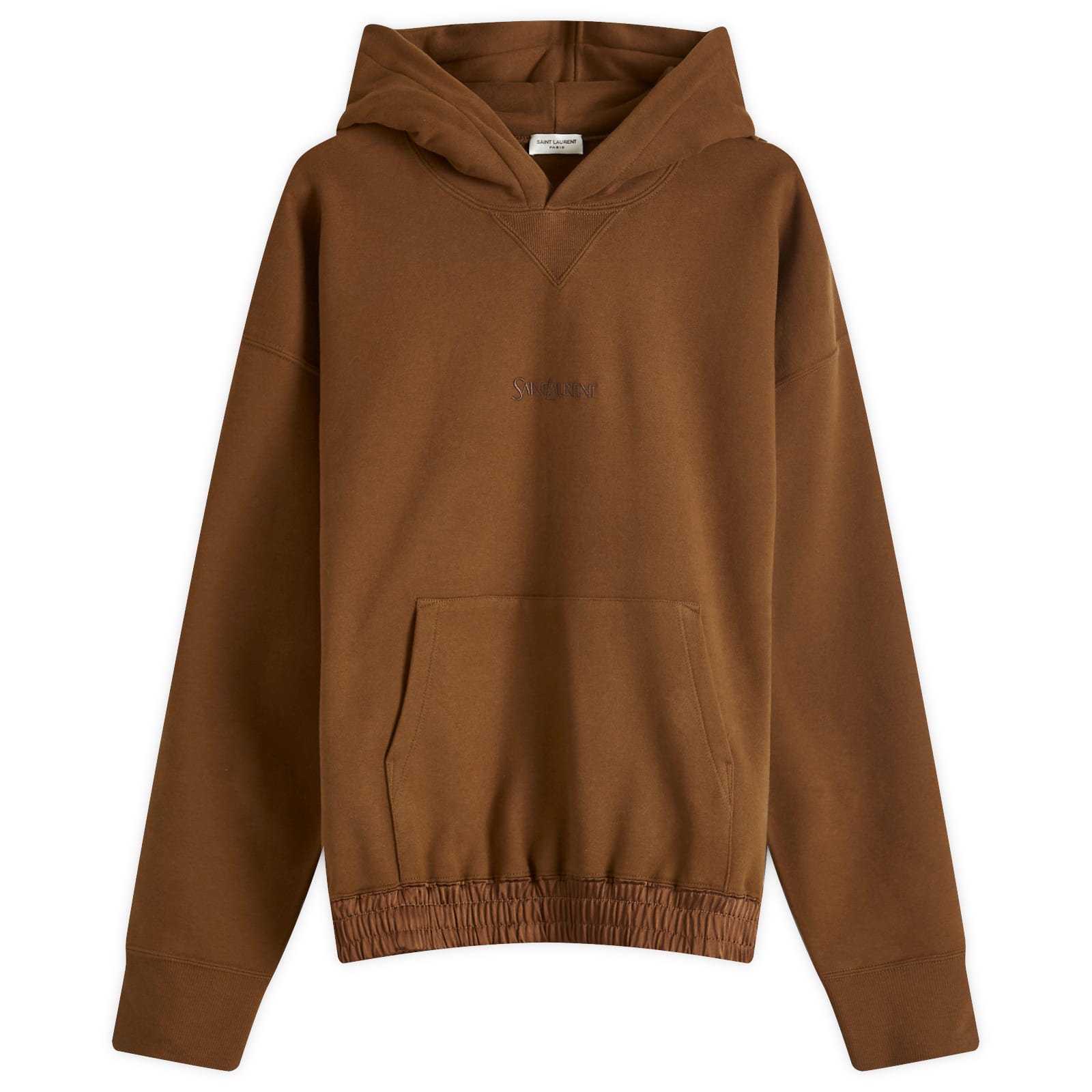 Saint Laurent Men’s Triangle Hoodie Khaki