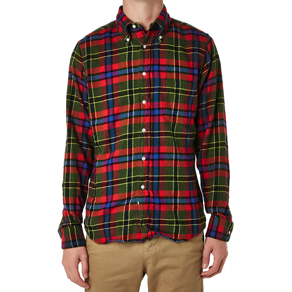 Individualized Shirts Check Flannel Shirt Red &amp; Green END.