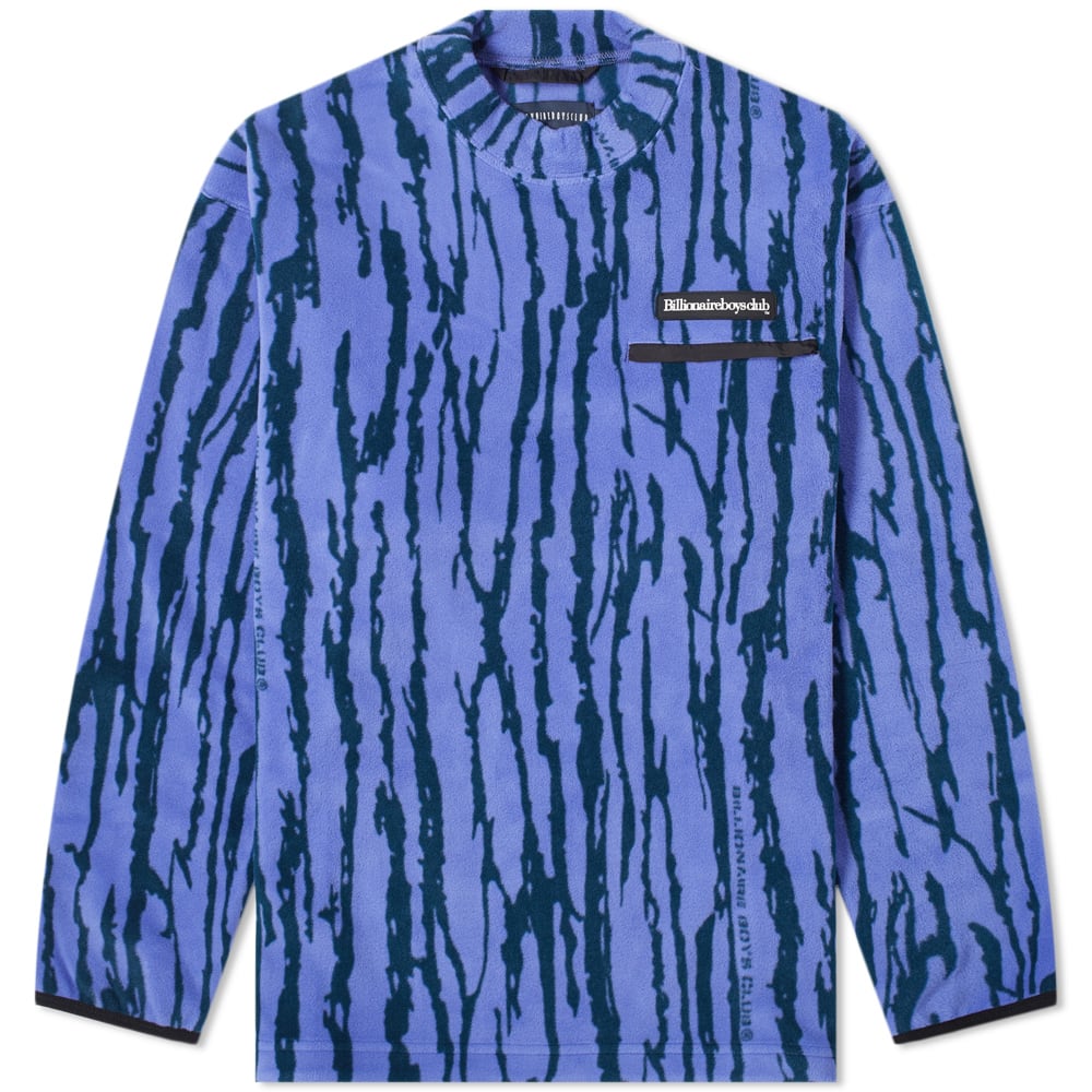 Putting a bold and colourful twist on classic woodland camo, this pullover Billionaire Boys Club fleece is a winter season style that’s sure to turn heads. Trimmed with a cosy mock neckline, the patterned piece is trimmed with a rubberised brand patch; below which sits a zipped chest pocket. 
 
100% Polyester
Mock Neck
Rubberised Brand Patch 
Chest Zip Pocket
Elasticated Cuffs
Drawstring Hem