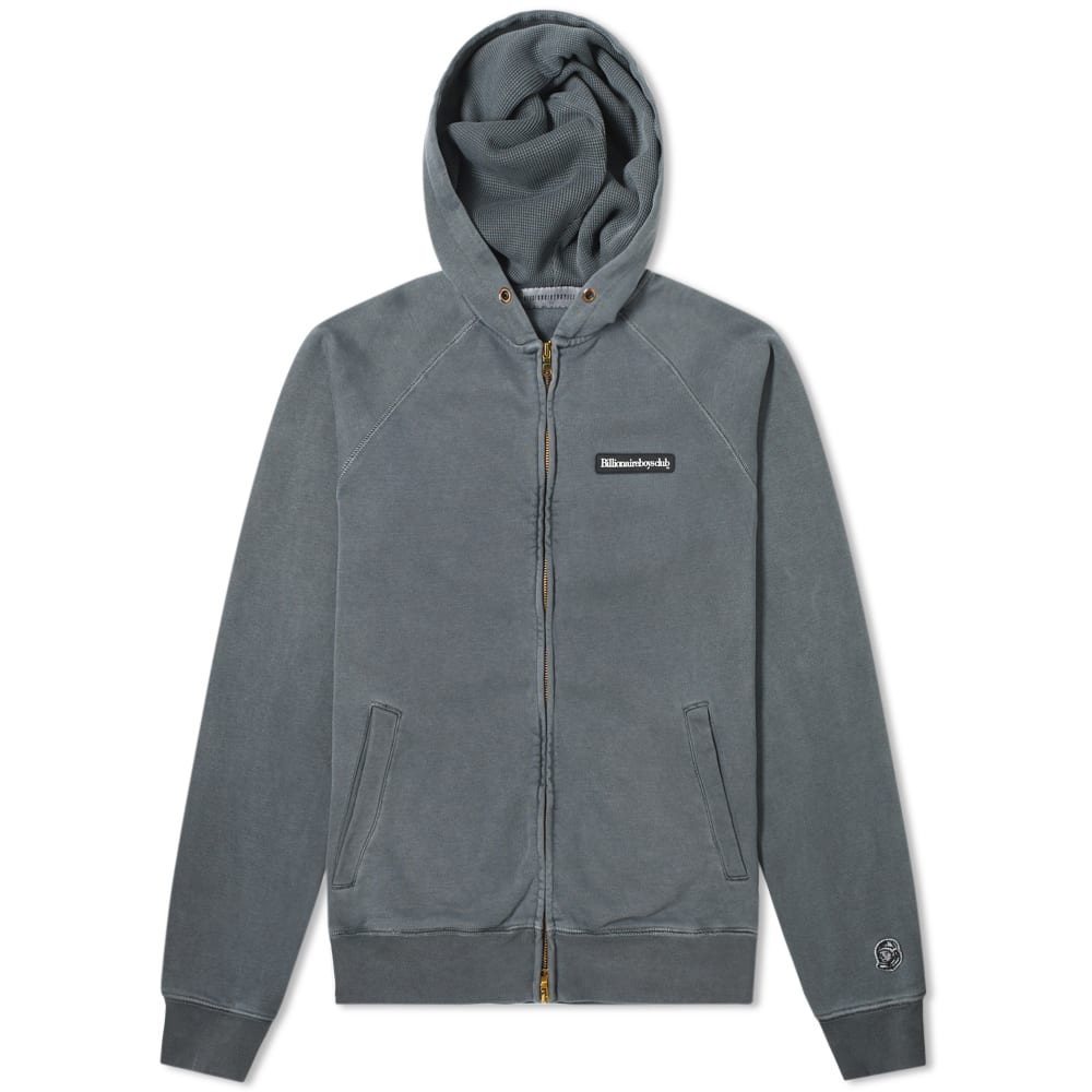 Over dyed with a pre-loved look in mind, this cotton jersey hoody is a zipped piece from Pharrell Williams and Nigo’s brainchild brand Billionaire Boys Club. Boasting both comfort and contemporary appeal, the zipped style has been cut with angled raglan sleeves that will move when you do. 
 
100% Cotton
Loopback Jersey
Over Dyed
Raglan Sleeves 
Zip Closure 
Rubberised Brand Patch
2 Side Entry Pockets 
Astronaut Appliqué
Ribbed Cuffs & Hem