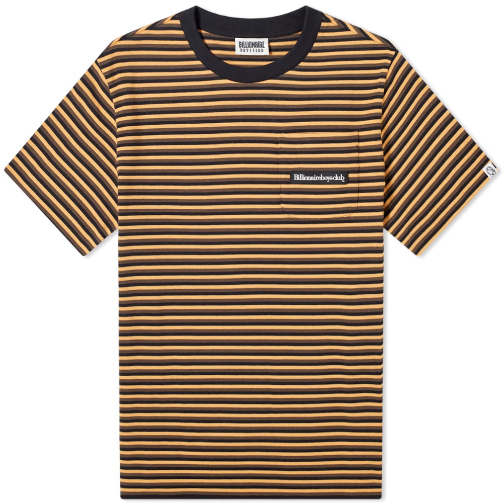 Striped with a retro aesthetic in mind, this short sleeved Billionaire Boys Club tee is a cotton jersey staple that’s as street savvy as it is comfortable. To the chest sits a patch pocket that’s topped with a rubberised brand patch; while around the collar, a contrasting ribbed knit completes the statement base layer.
 
100% Cotton
Ribbed Crewneck
Patch Pocket
Rubberised Brand Patch
Woven Brand Tab