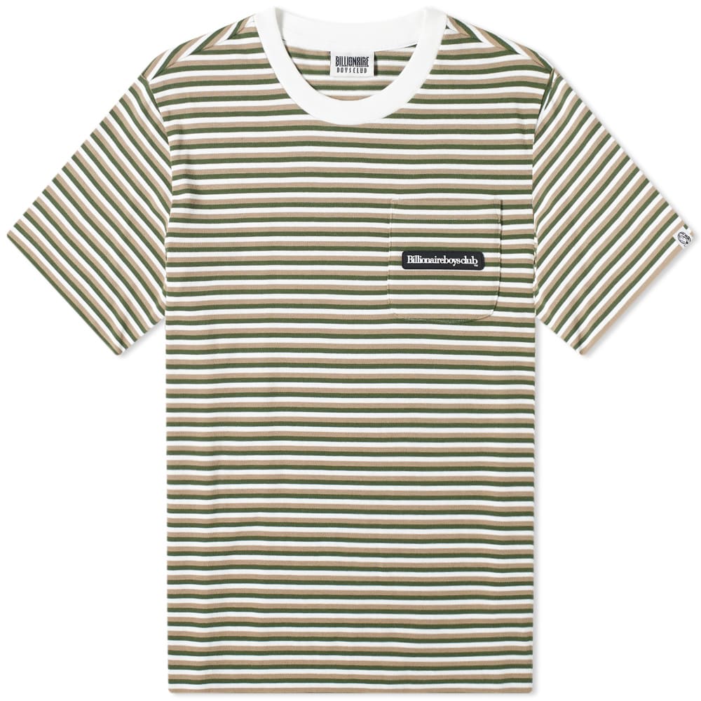 Striped with a retro aesthetic in mind, this short sleeved Billionaire Boys Club tee is a cotton jersey staple that’s as street savvy as it is comfortable. To the chest sits a patch pocket that’s topped with a rubberised brand patch; while around the collar, a contrasting ribbed knit completes the statement base layer.
 
100% Cotton
Ribbed Crewneck
Patch Pocket
Rubberised Brand Patch
Woven Brand Tab