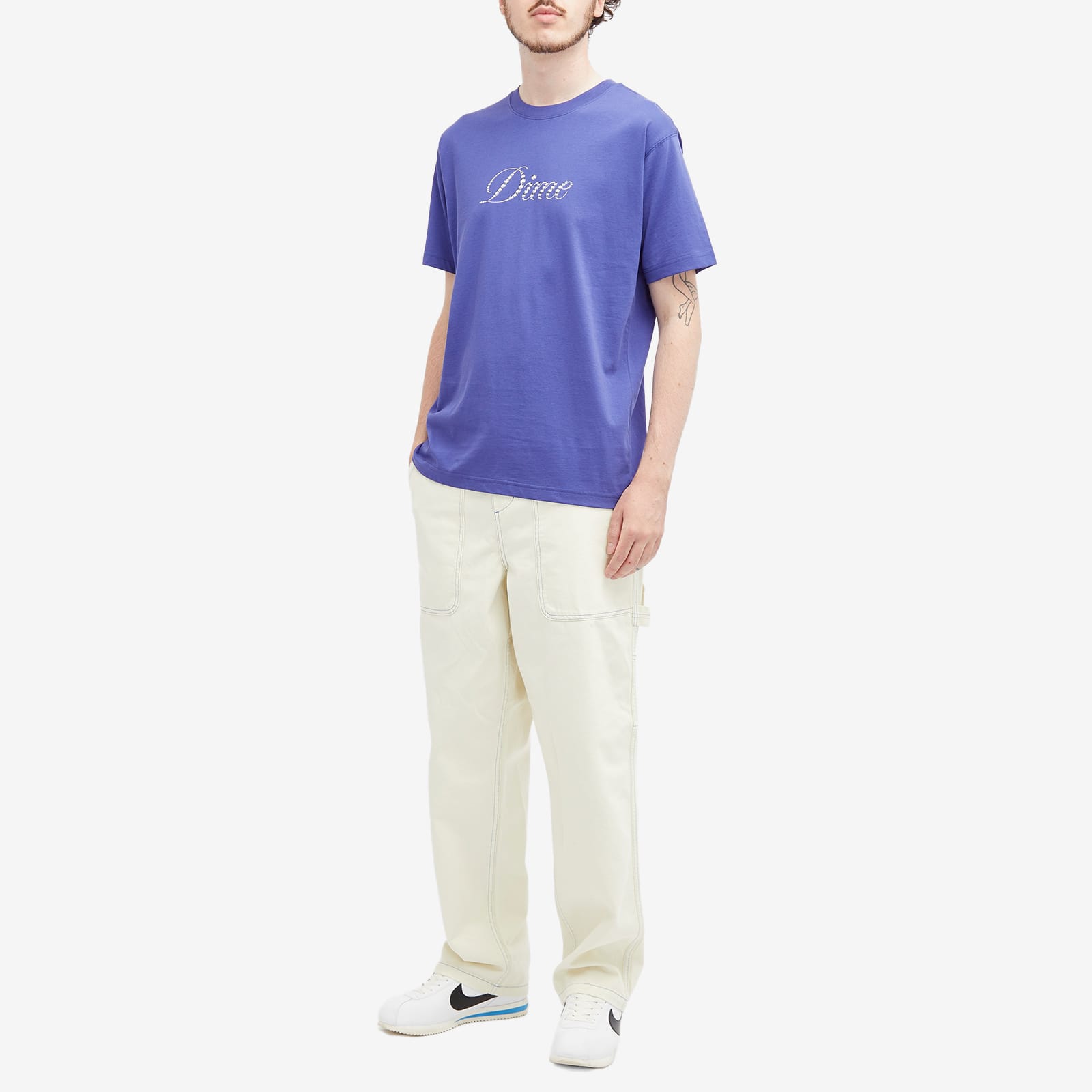 【DIME】 Icy Cursive T-Shirt Indigo セール】【Dime/ダイム】 ICY CURSIVE T-SHIRT：Tシャツ（T