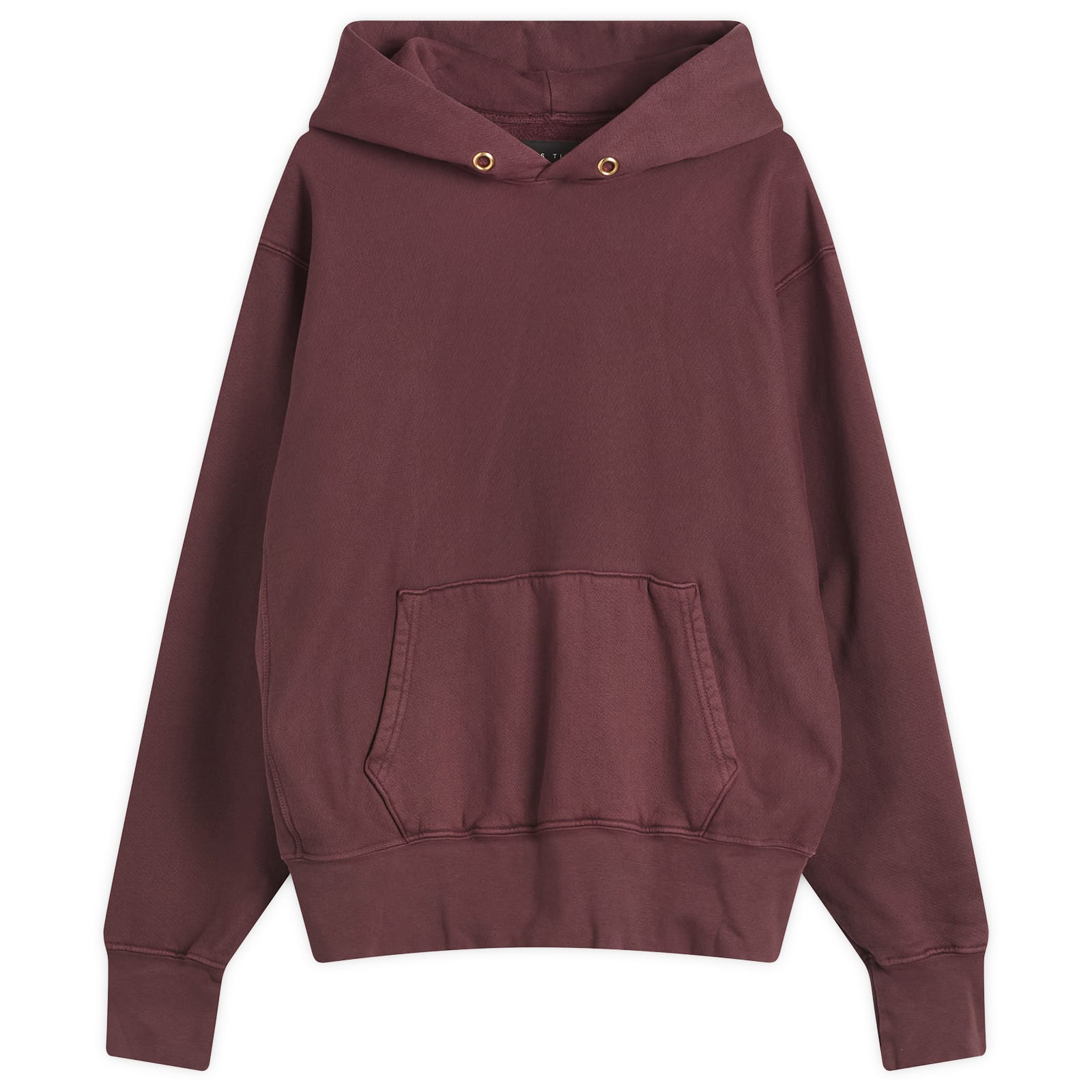 Les Tien Men’s Heavyweight Hoodie Washed Red Mahogany