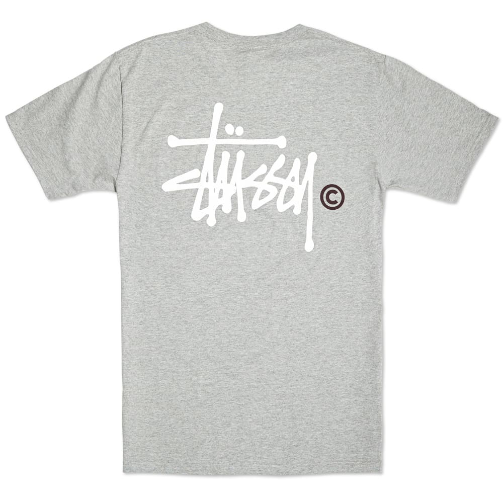Stussy Basic Logo Tee Grey Heather 