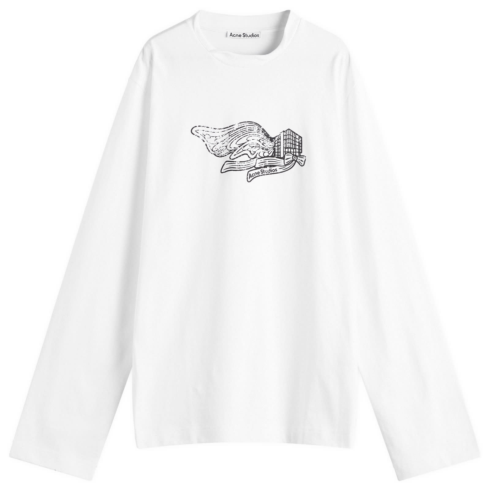 ★人気★【Acne Studios】EDDEN LOGO WINGS LONG SLEEVE T-SHIRT Acne Studios Edden Logo Wings Long Sleeve T-Shirt Optic