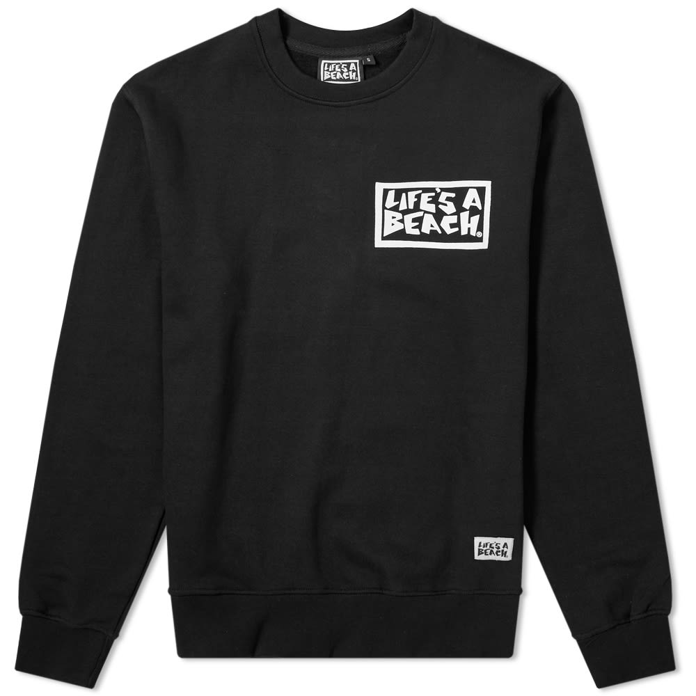 Life's a Beach LAB Logo Crew Sweat Black | END.