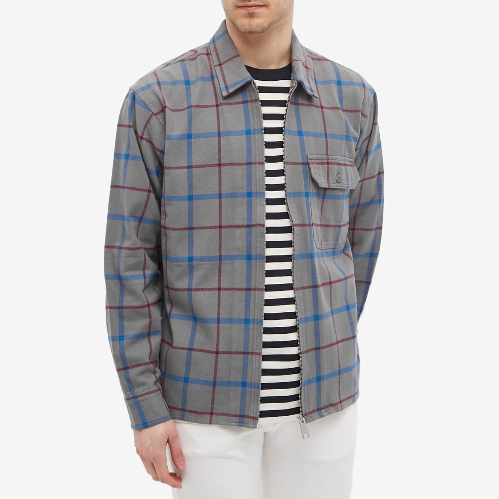 carhartt wip linn check zip shirt