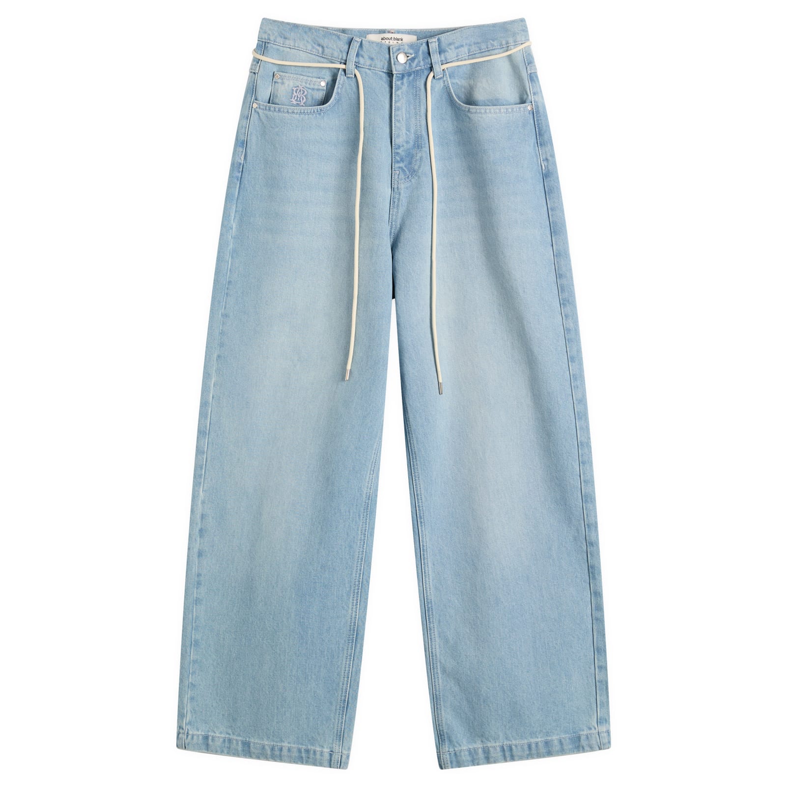 about:blank Men’s Wide Leg Denim Light Blue Wash