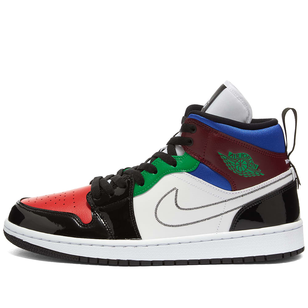 jordan aj1 mid black and white