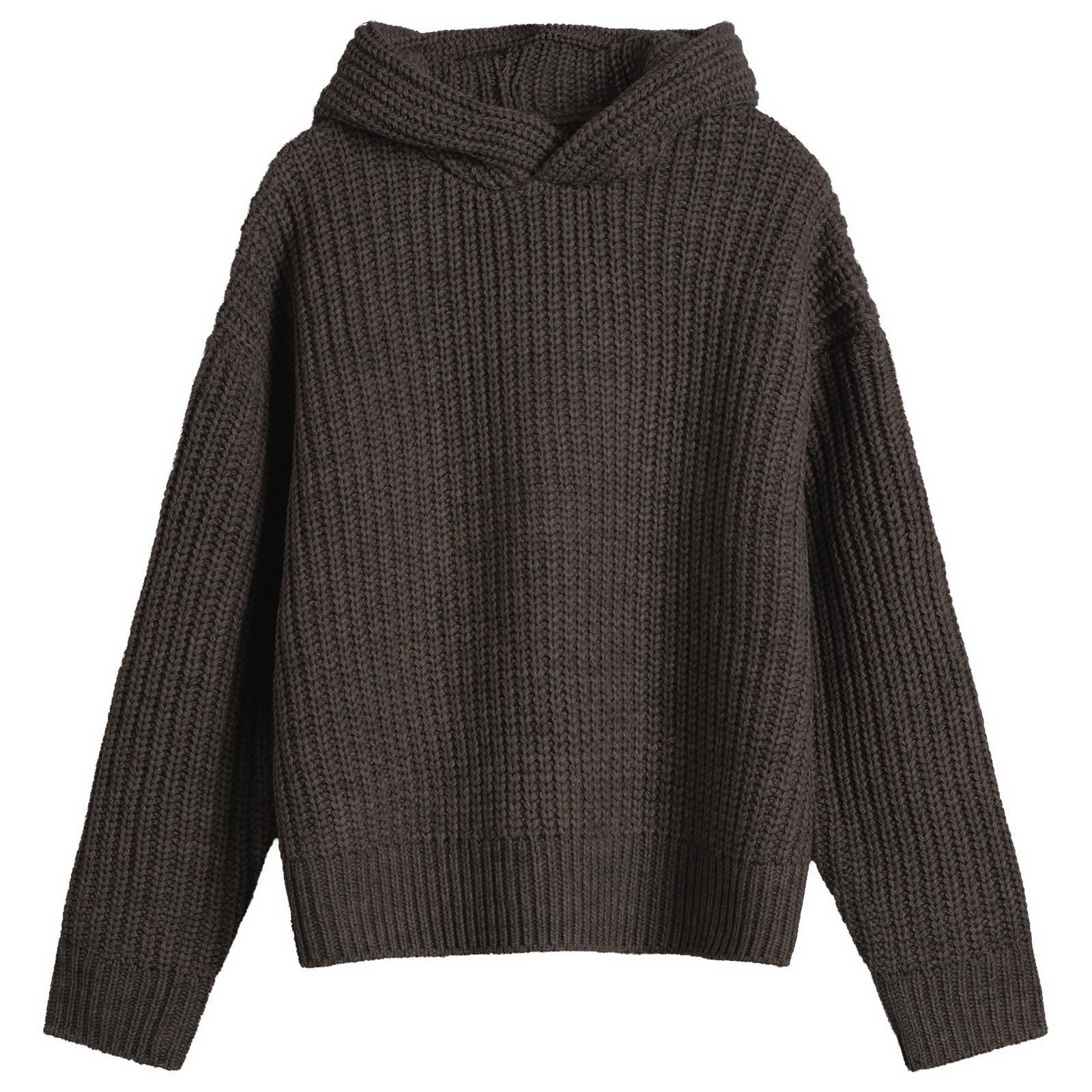 MKI Men’s Chunky Rib Knit Hoodie Charcoal Melange