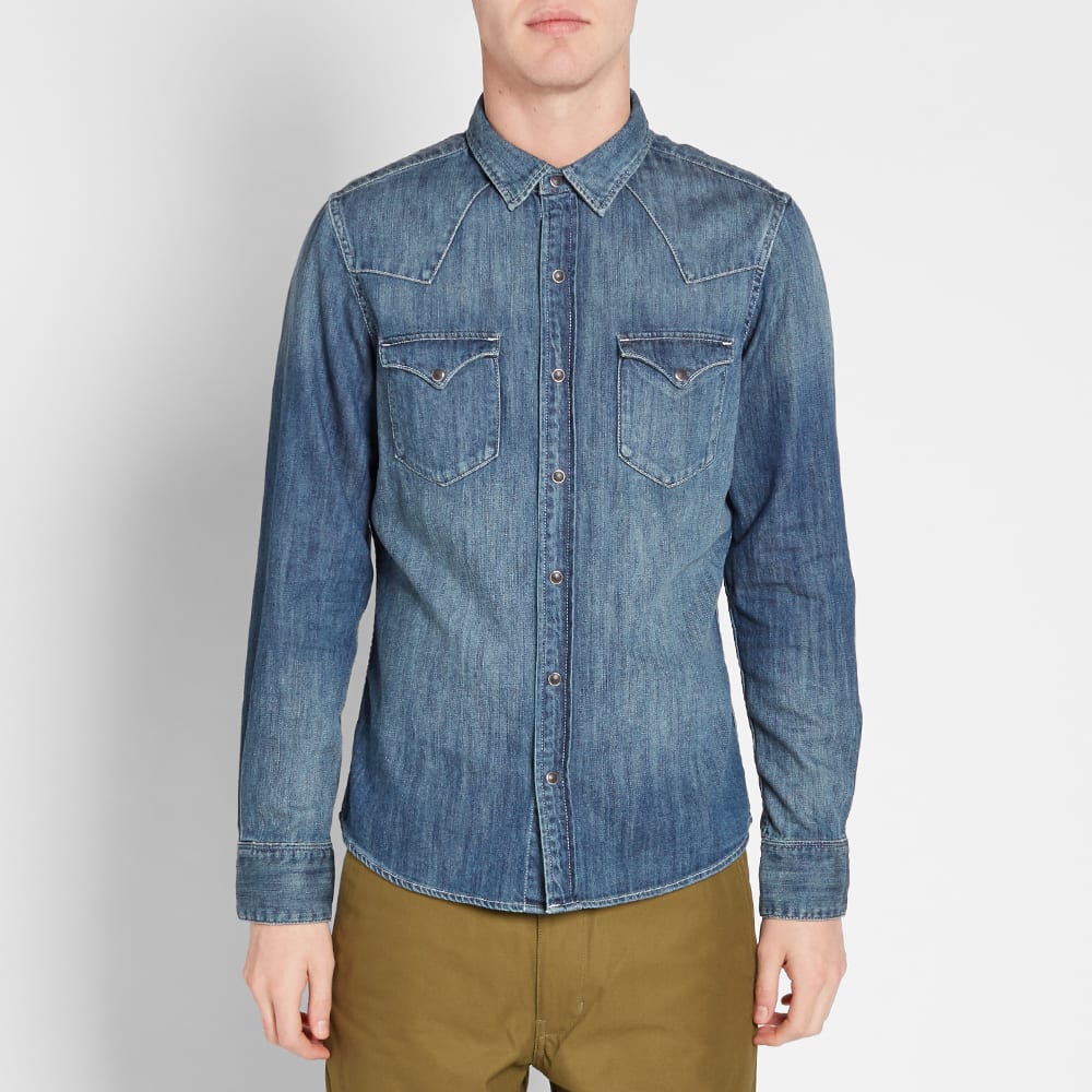 Edifice Western Denim Shirt Blue | END. (US)