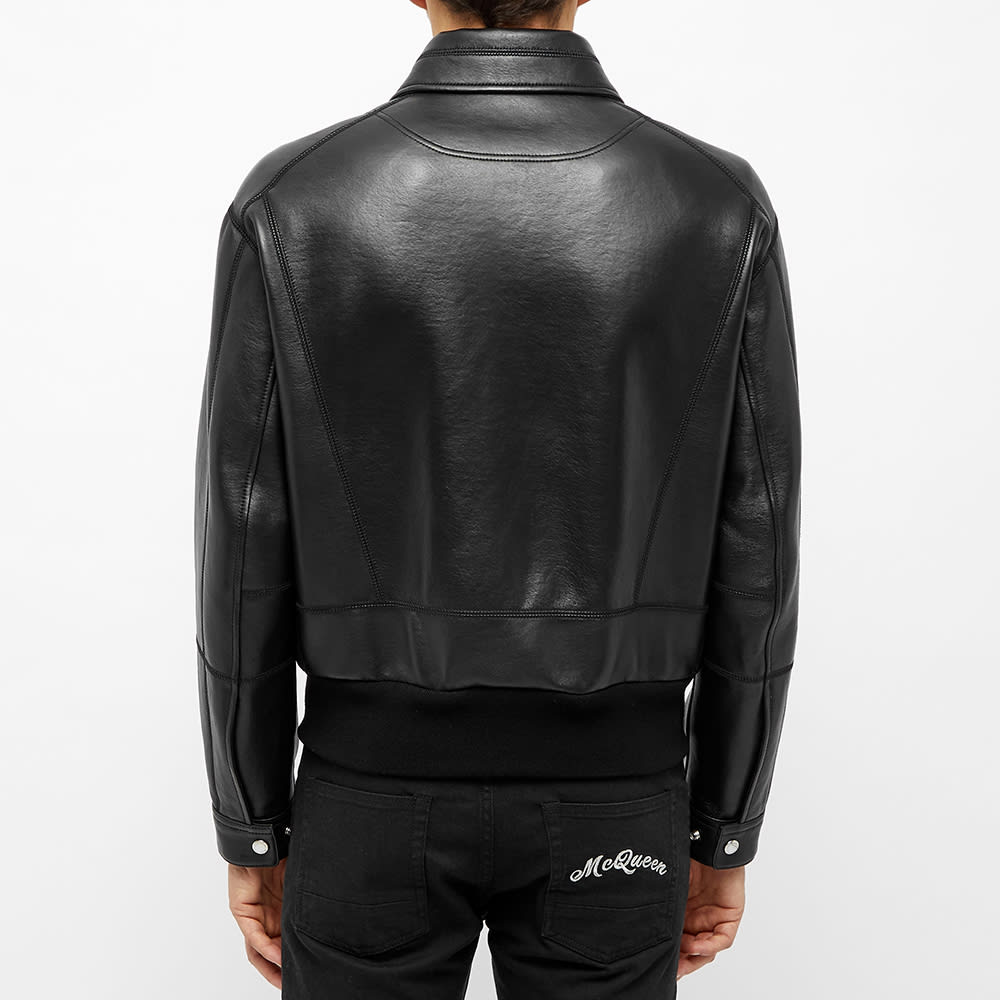 ジャケット Alexander McQueen Jackets McQueen // Black Leather & Shearling Biker Jacket – VSP