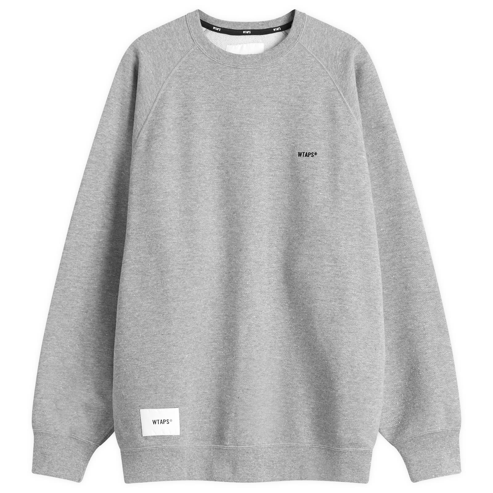 WTAPS 25 Logo Embroidered Sweatshirt Ash Grey | END. (CA)