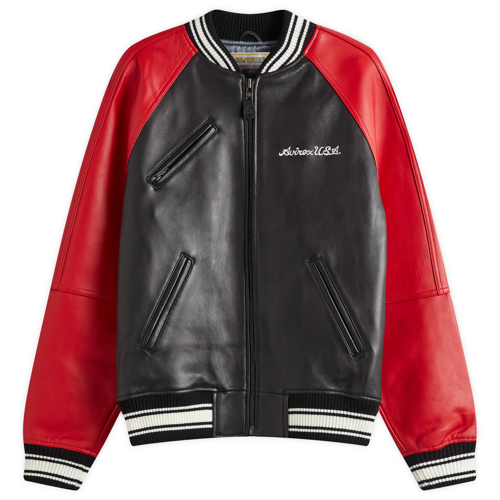 Avirex Men’s Track ‘N’ Field Jacket Black