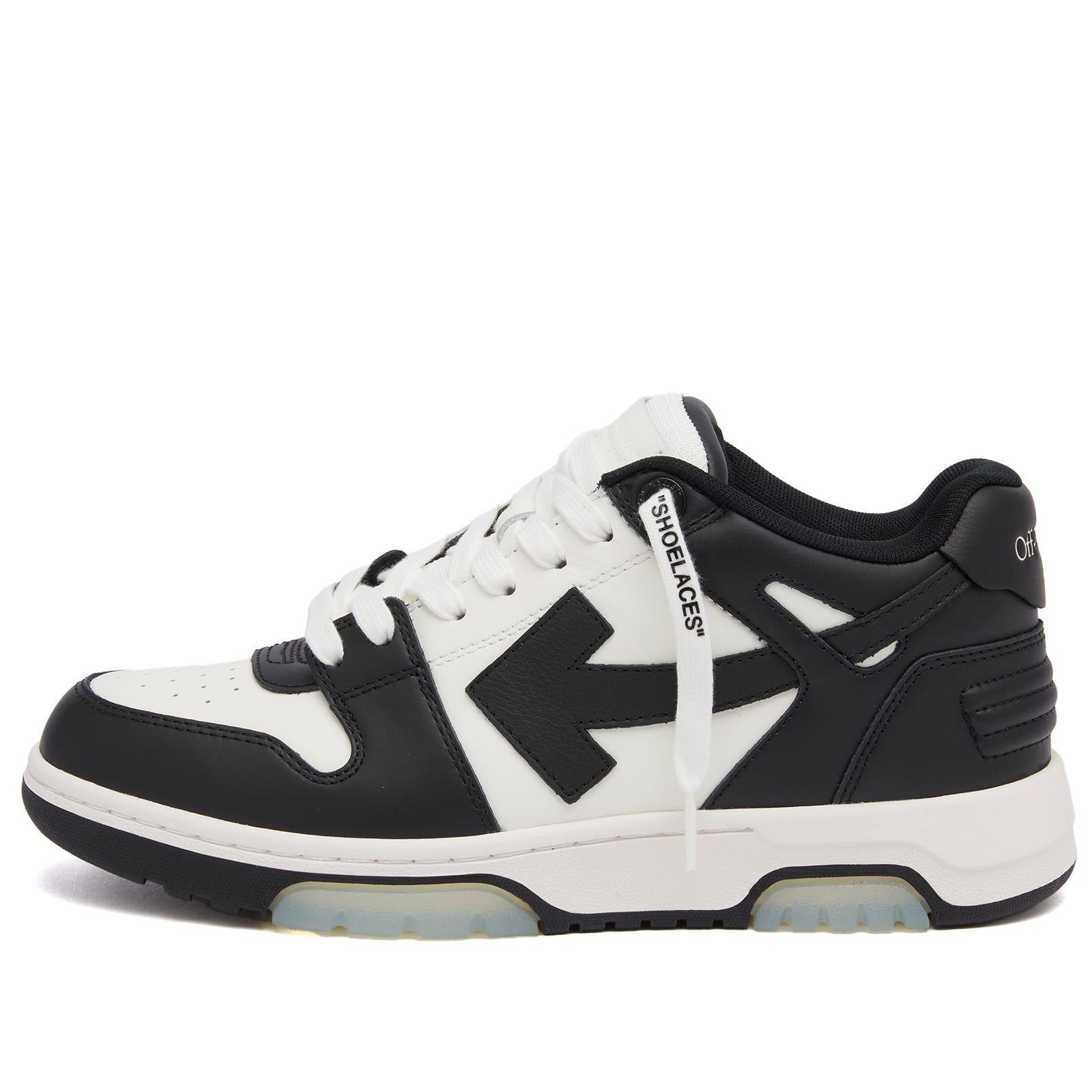 Off-White Women's Black Out Off Office Calf Leather Sneakers Eu Size 37