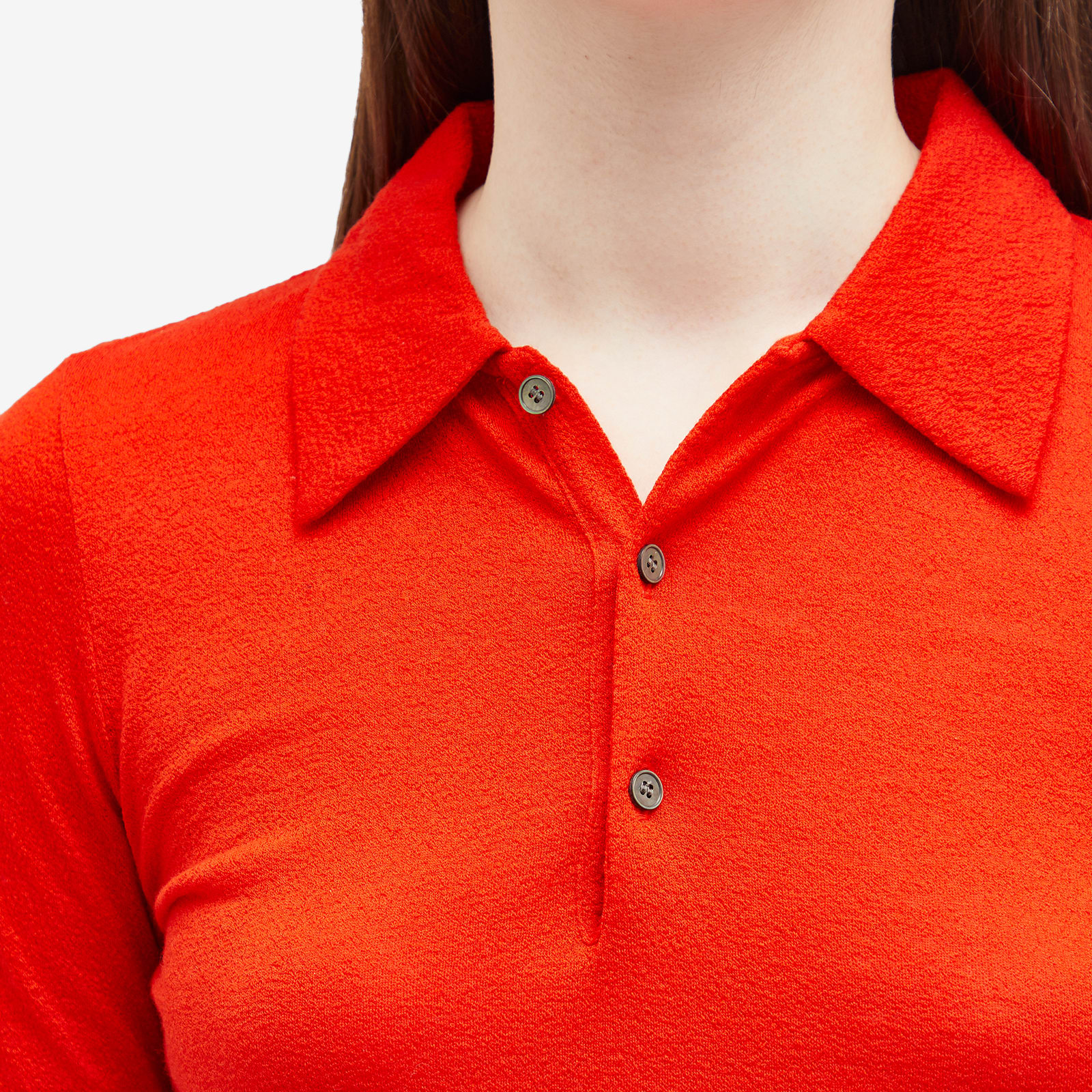 トップス 24aw auralee WOOL AMUNZEN POLO Auralee Women's Wool Amunzen Polo Red | A24AP01NJ | FOOTY.COM