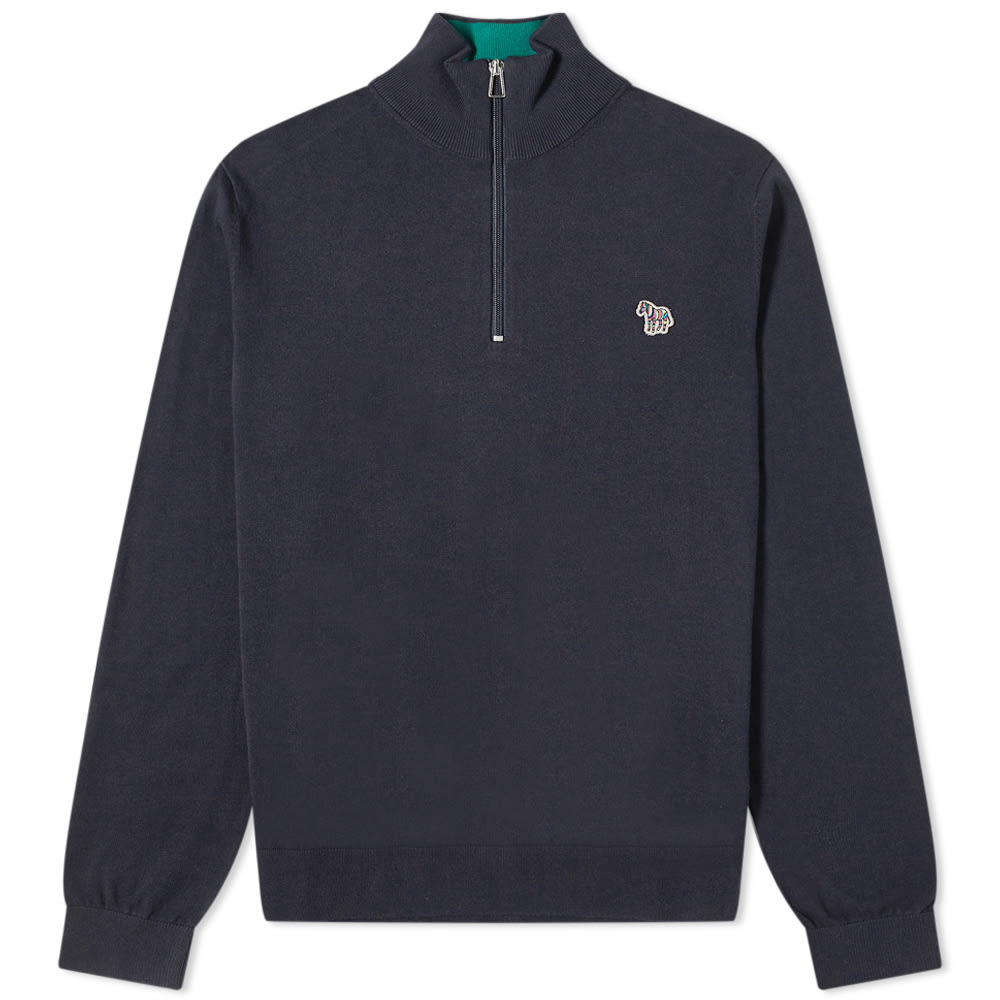 Paul Smith Zebra Zip Neck Sweat Navy 