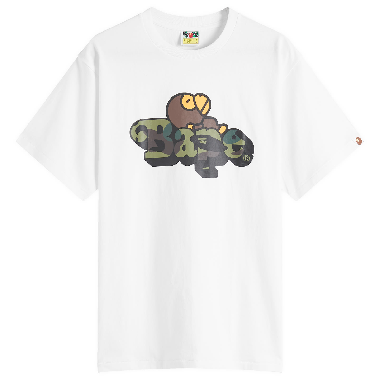 A Bathing Ape Men's 1st Camo Milo On Bape T-Shirt White/Green
