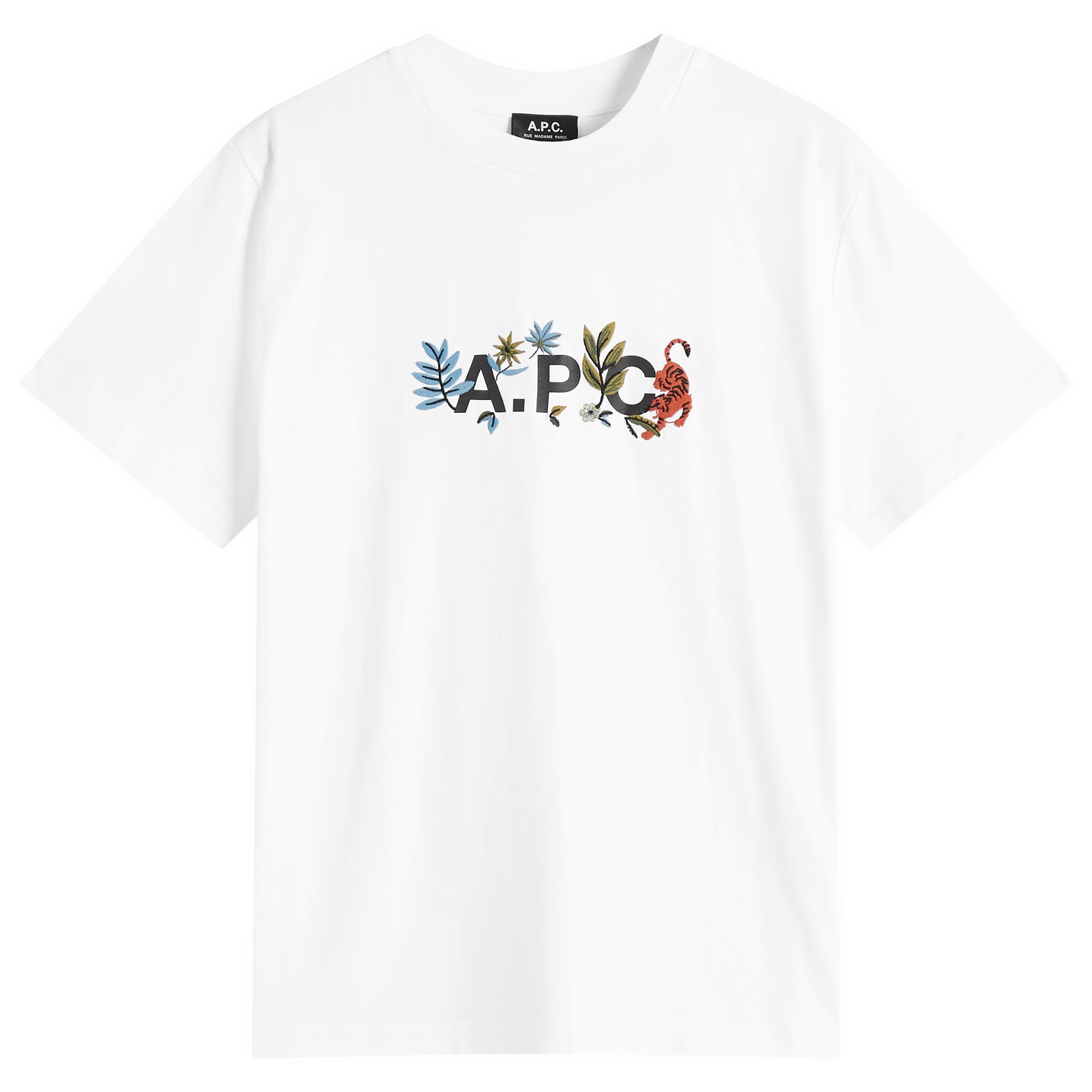 【送料関税込】A.P.C. Auguste Nature Logo T-Shirt A.P.C. Auguste Nature Logo T-Shirt White | END. (US)