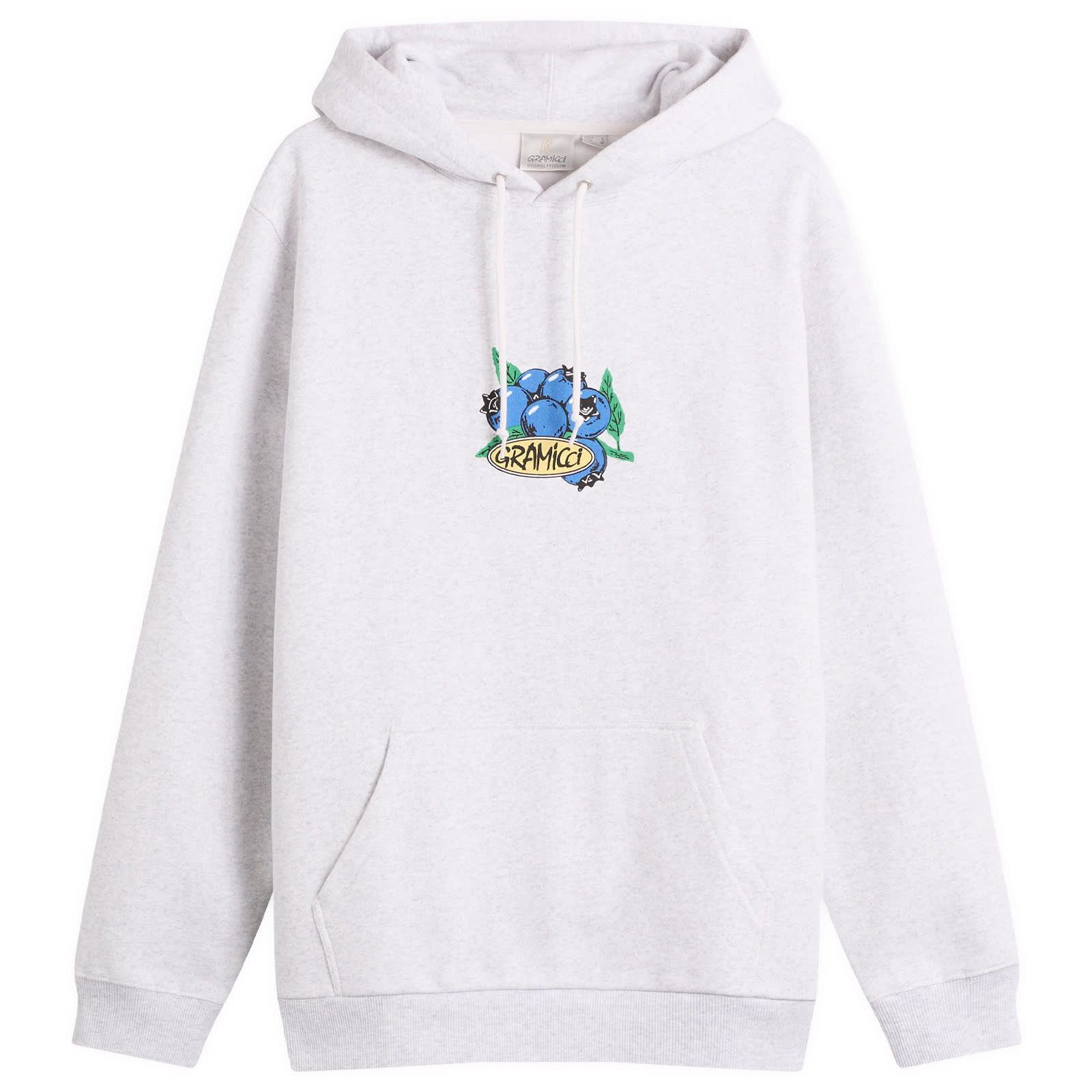Gramicci — Gramicci Men's Blueberry Hoodie in Heather Ash, Size Medium