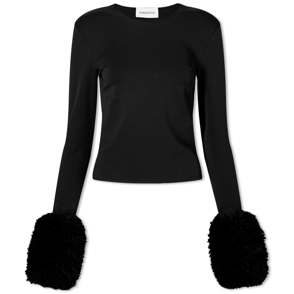 16Arlington Tanith Feather Trim Top Black END.