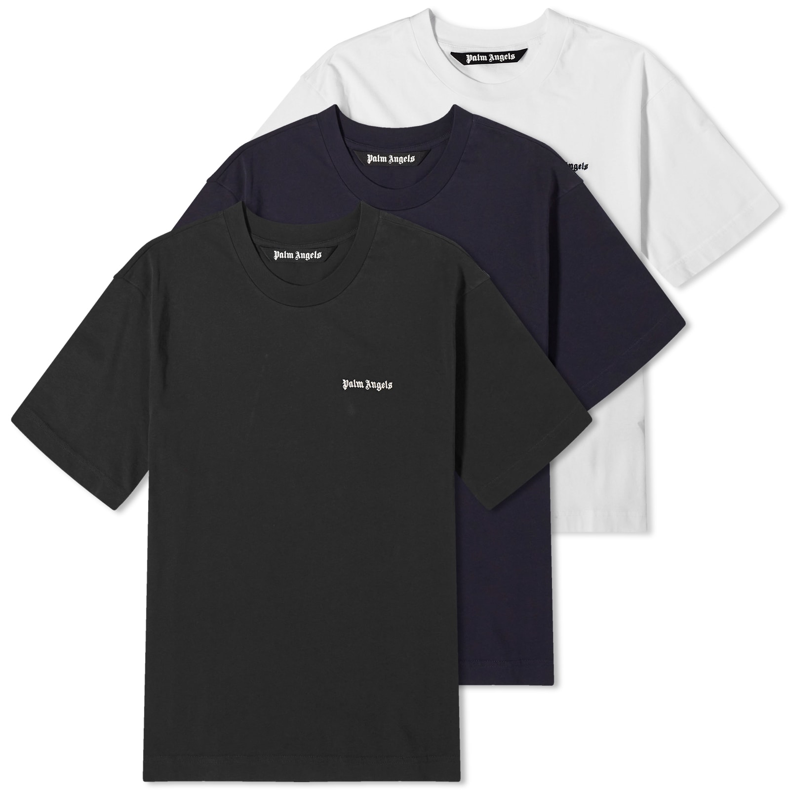 Tシャツ・カットソー Palm Angels PMAA093S24JER002 CLASSIC LOGO TRIPACK T-shirt Palm Angels Classic Logo T-Shirt - 3 Pack Multi | END. (TW)