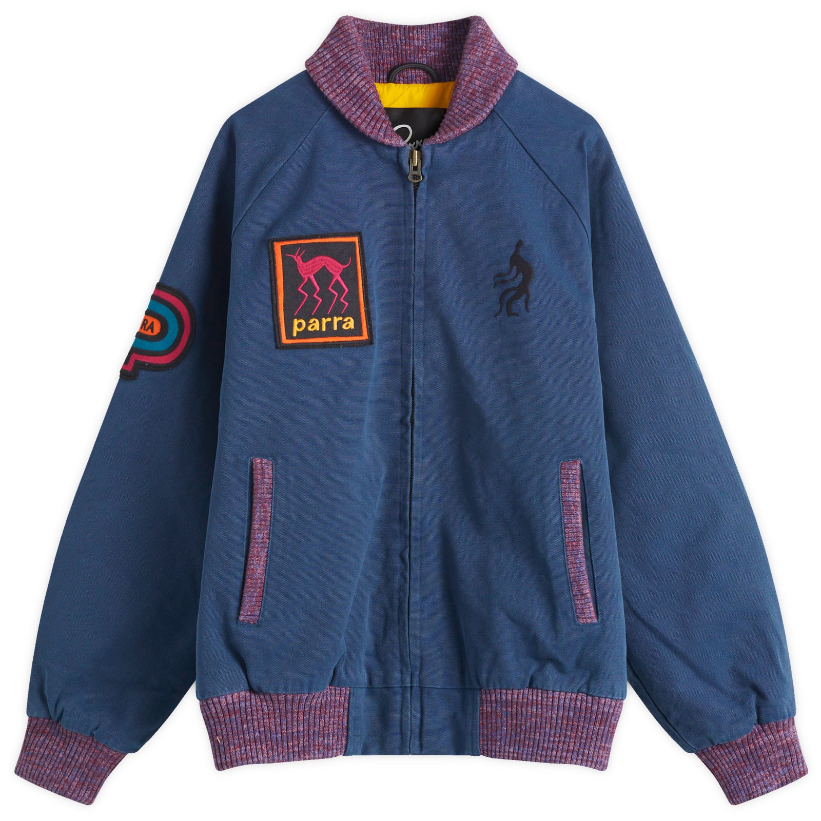 By Parra Skull Stalker Varsity Jacket Washed Blue | END. (AR)