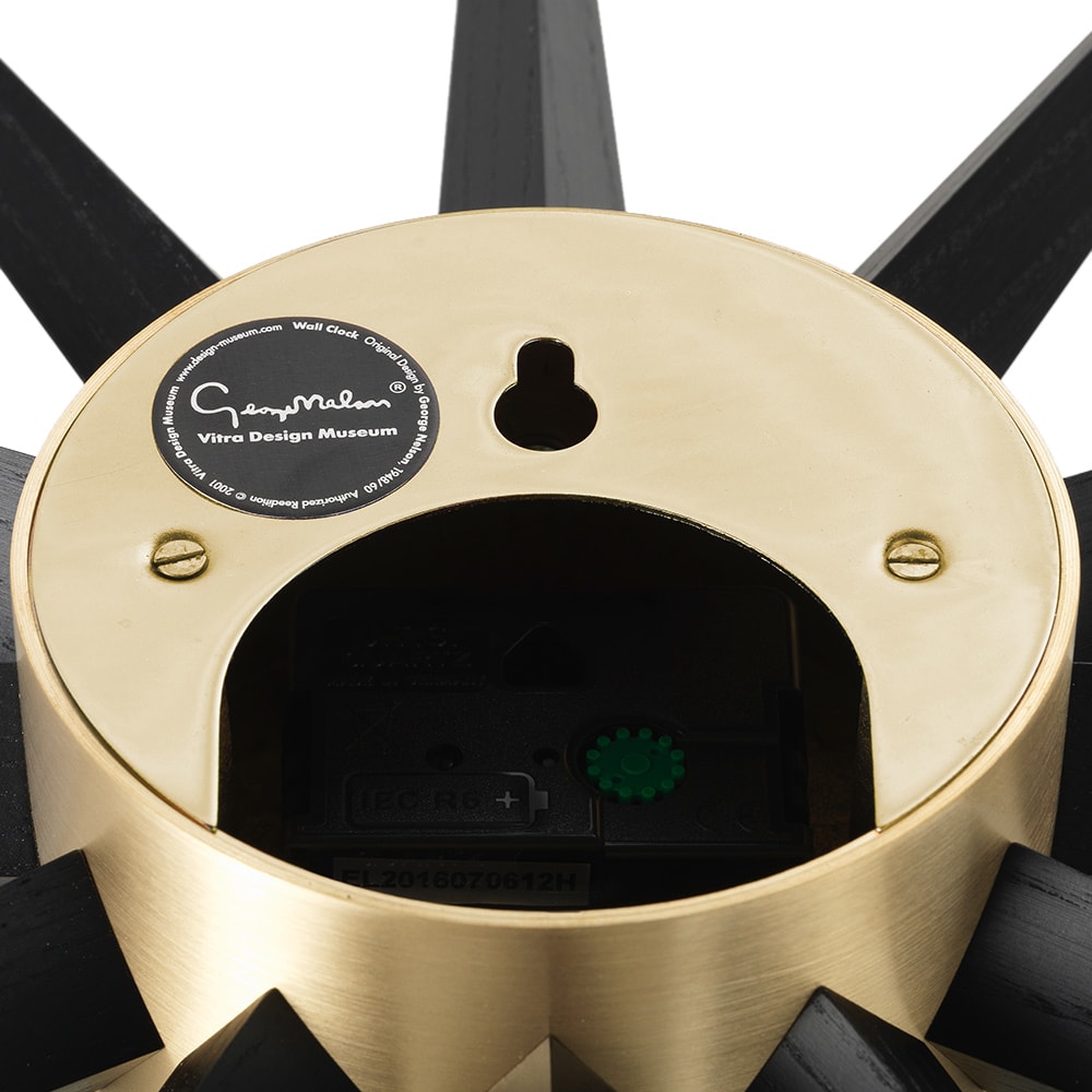 Vitra Nelson Sunburst Wall Clock Brass END. (UK)