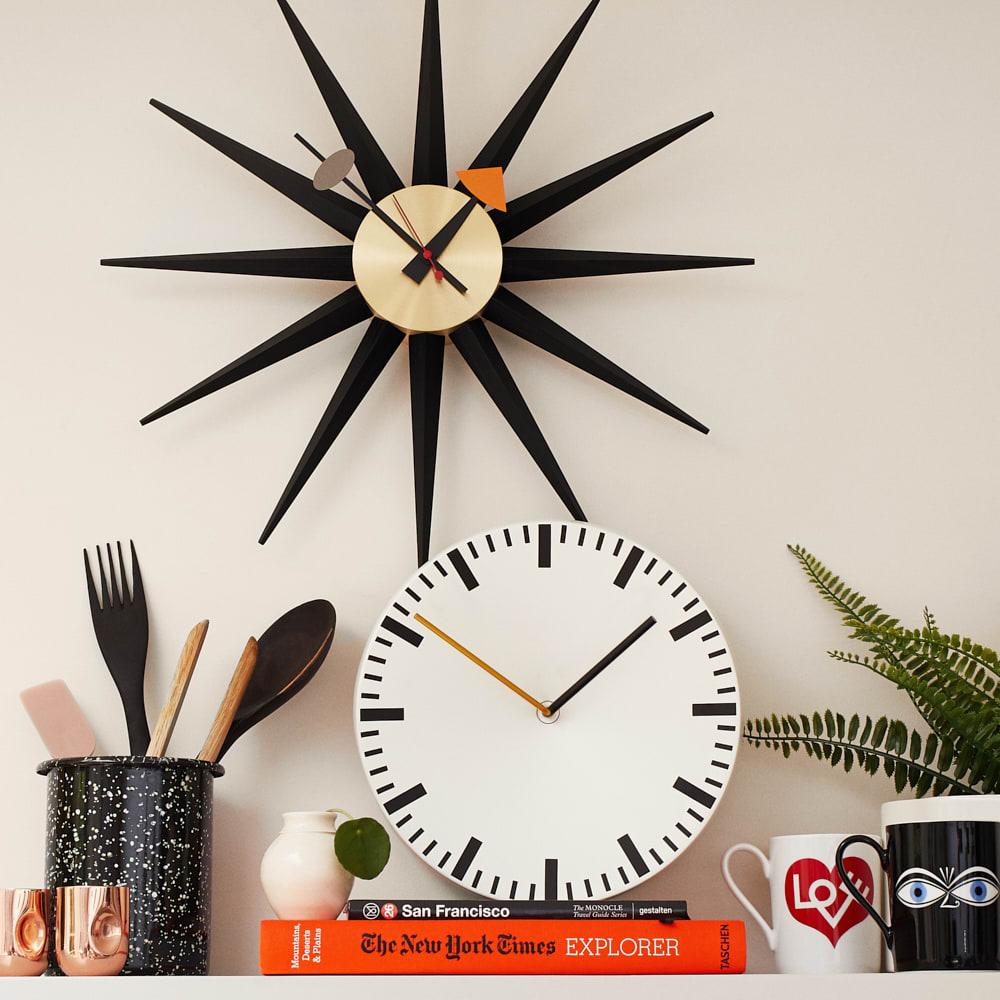 Vitra Nelson Sunburst Wall Clock Brass END.